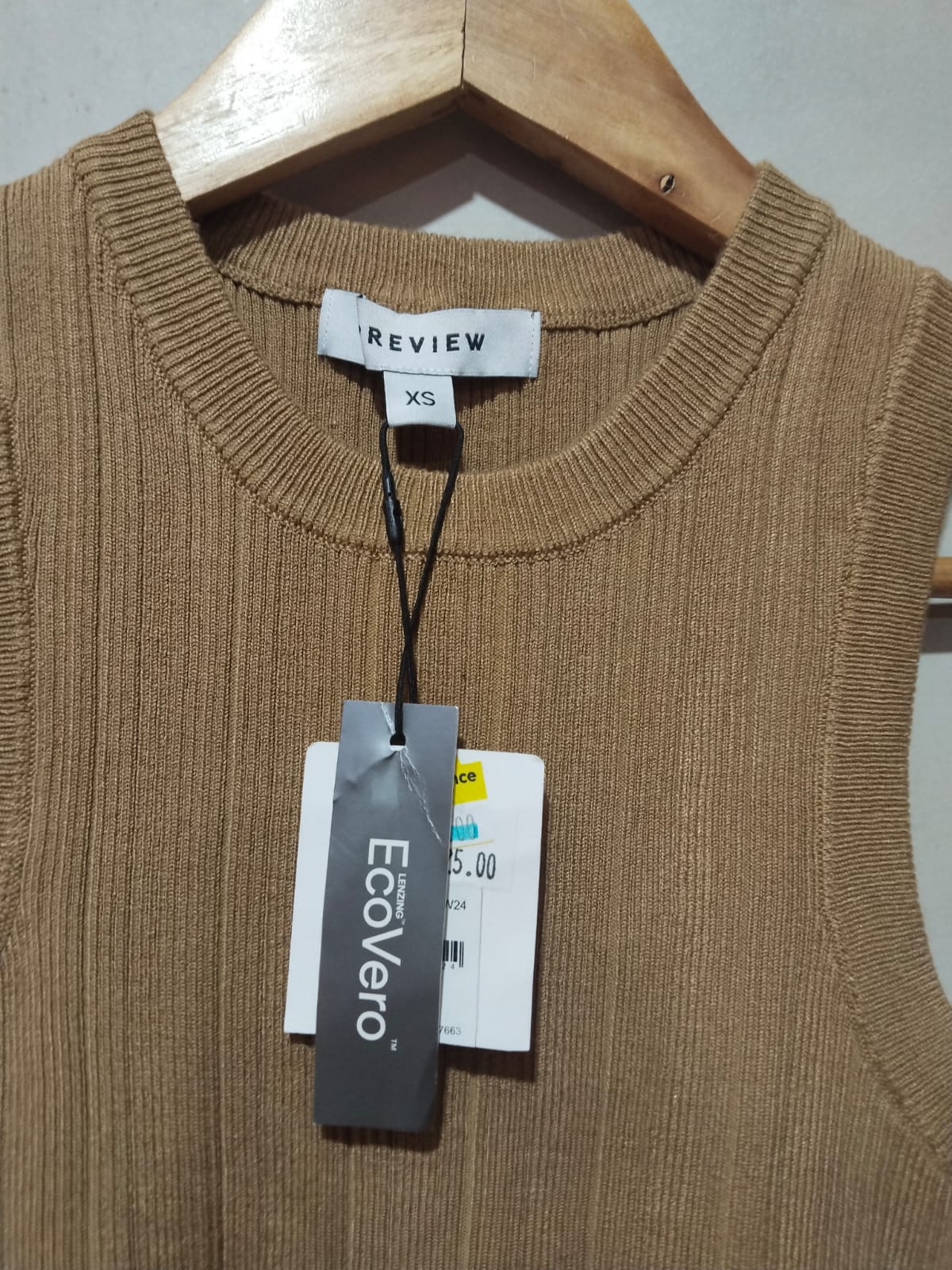 REVIEW Ribbed Sleeveless Round Neck Full Length Tank Top W-11/ L-22