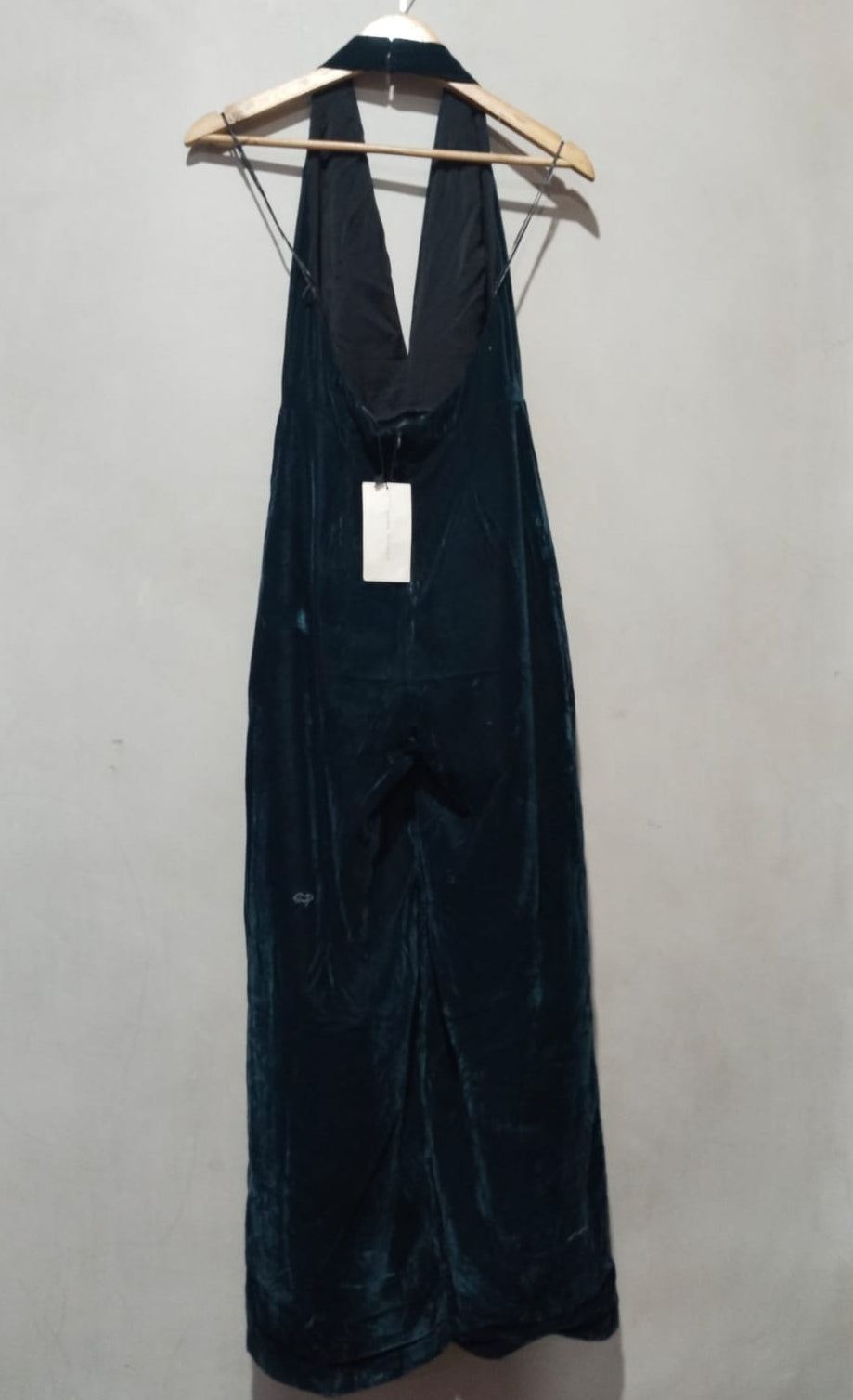 NWT ZARA WOMEN VELVET LOOK JUMPSUIT W-13 / L-57