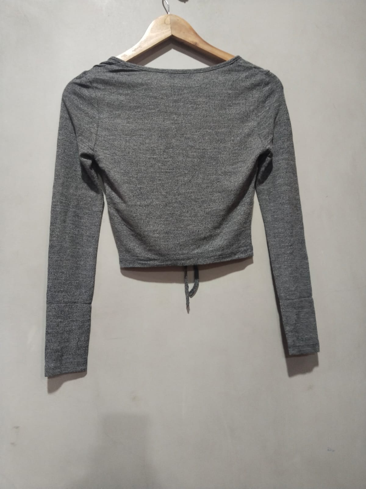 SHEIN Privé Tie Front Ruched Bust Crop Top