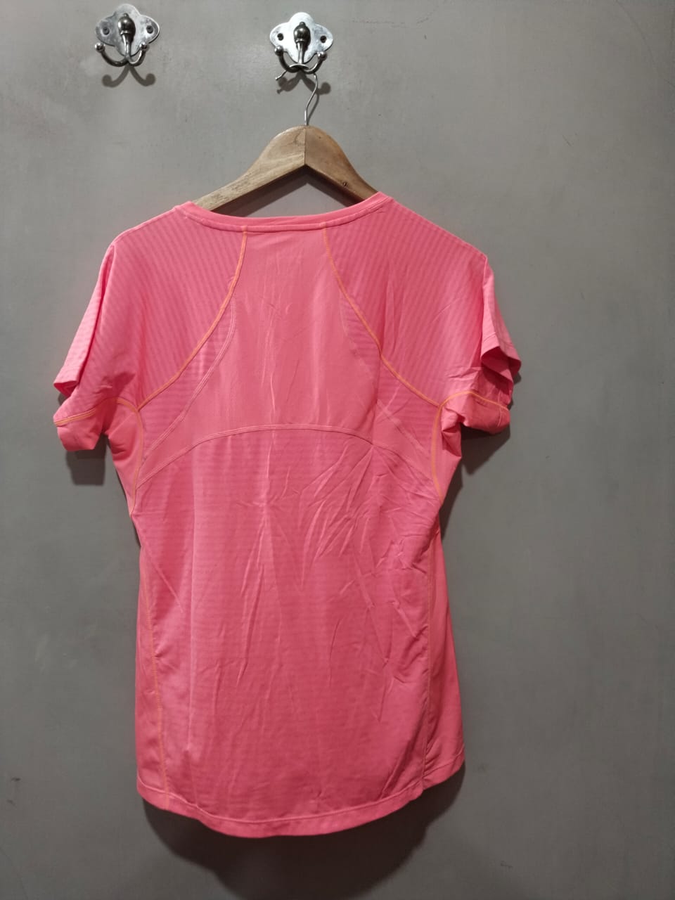 Kirkland Signature Women's Striped Active Yoga Tee in pink