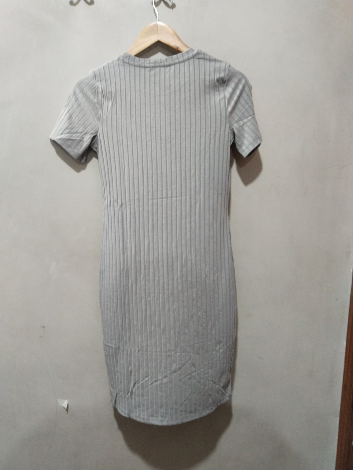 Primark Grey Ribbed Bodycon Dress