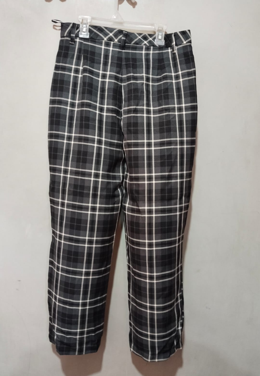 PRIMARK Black And White Plaid Pants