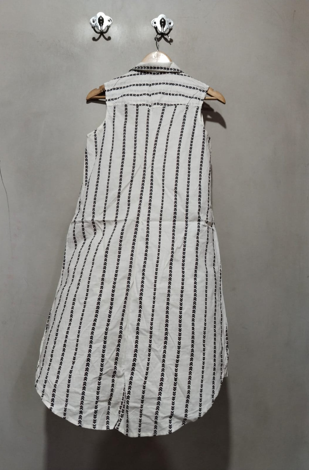 ZARA BASIC Striped Sleeveless Long Shirt Dress