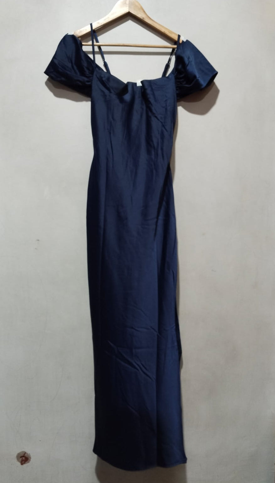 BOOHOO Whistles Faye Satin Bardot Midi Dress