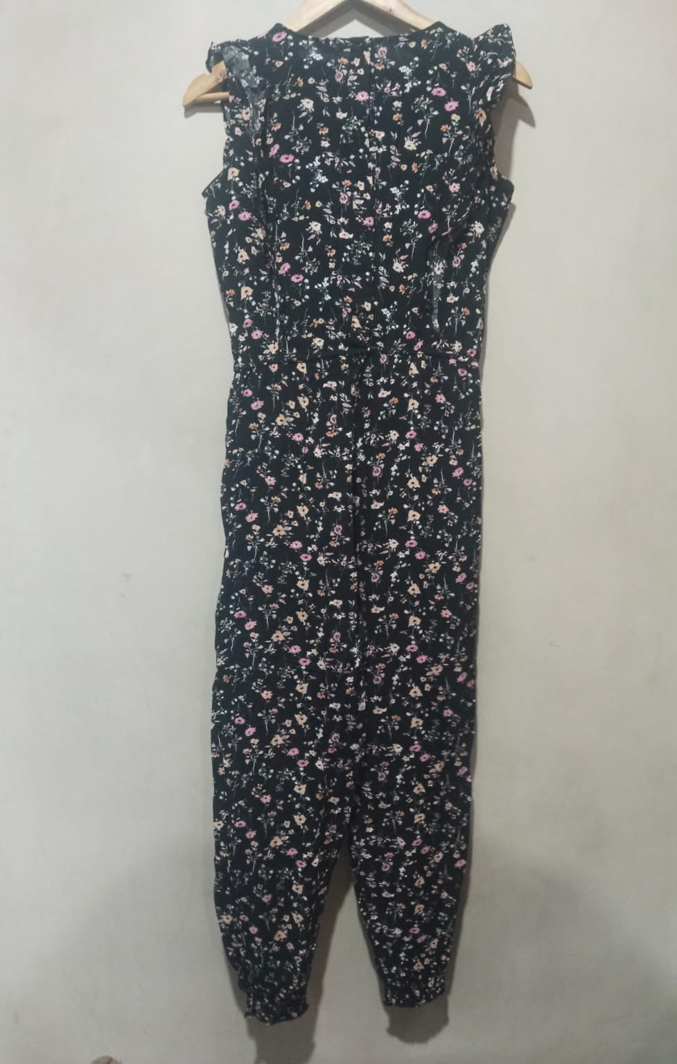Primark 13-14 Years Black Floral Jumpsuit