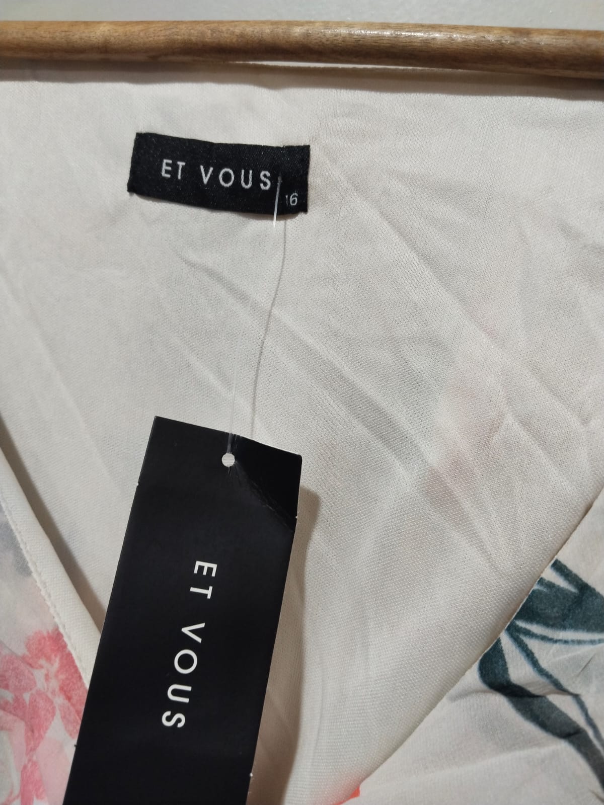 Et Vous White Multi Floral Print Ruffle Wrap Midi Dress