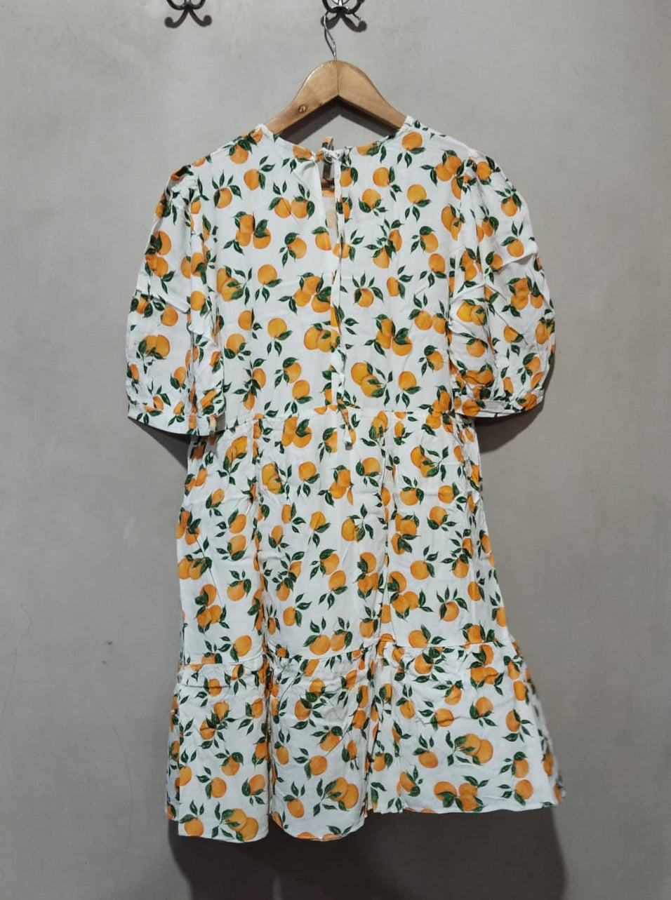 Nobody's Child Serena Orange Fruit Print Mini Dress