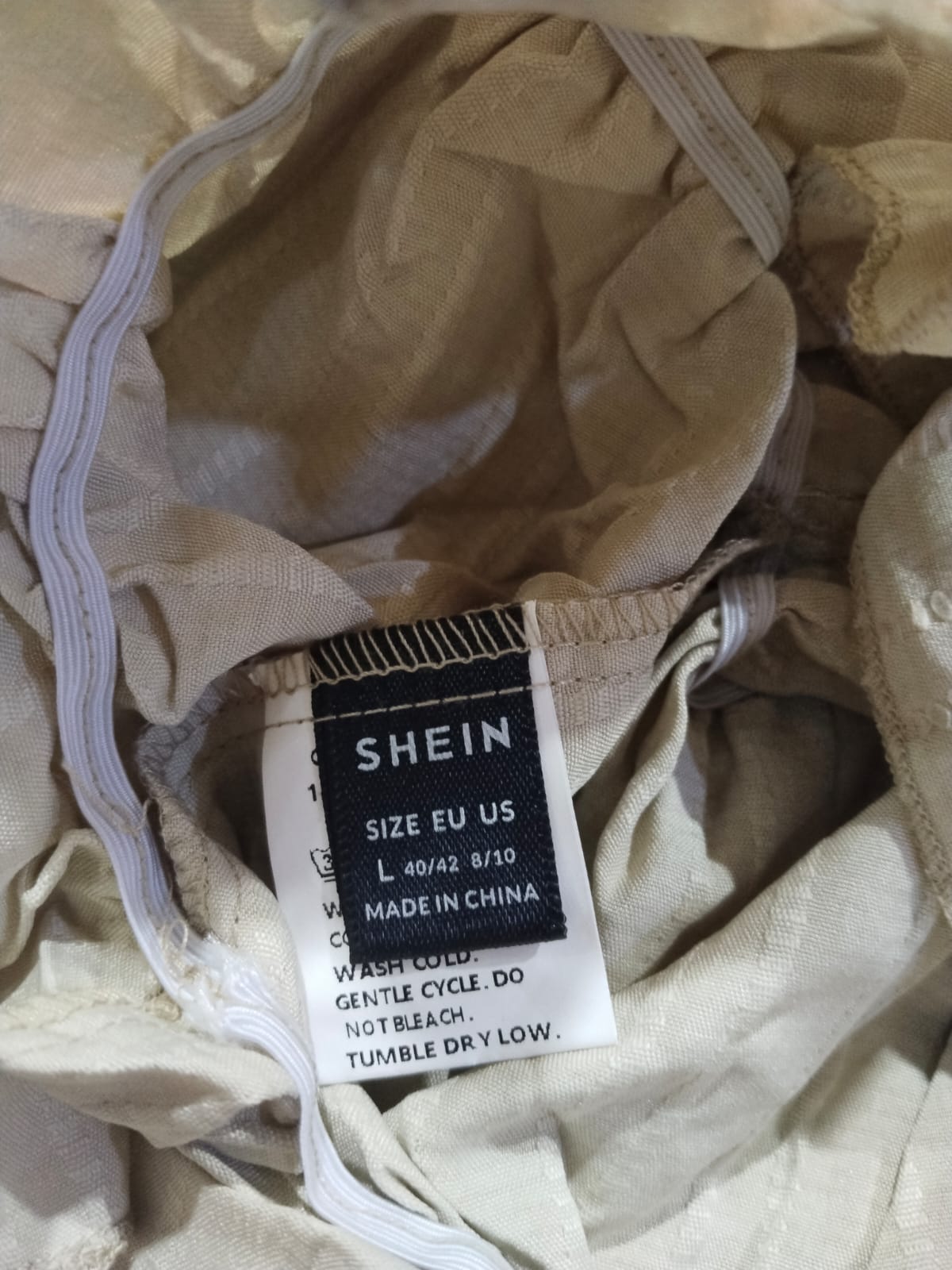 SHEIN Off-Shoulder Frill Trim Crop Top & Shorts Set