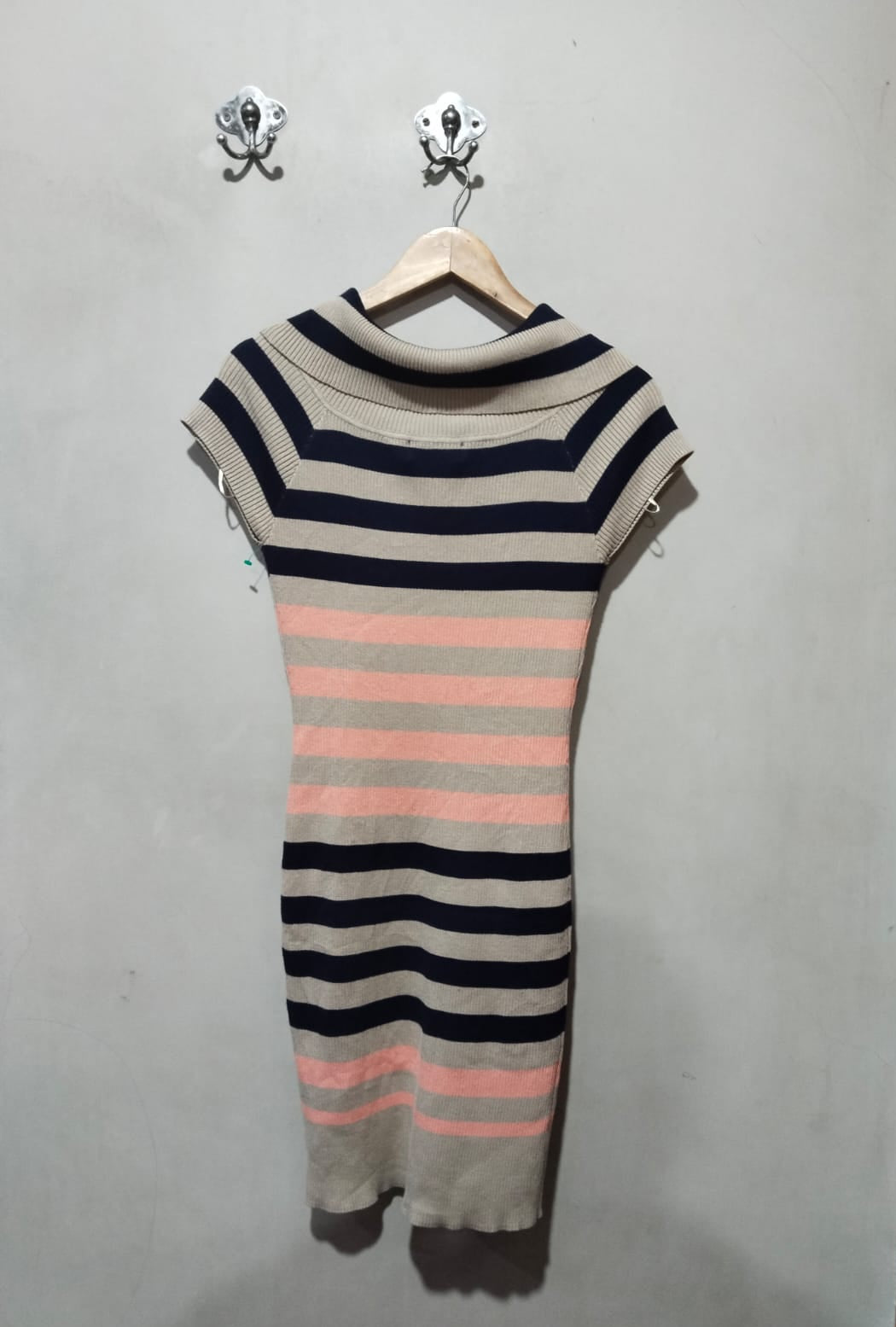PINK ROSE |XL|Bust 14.5 More Strechable |Sweater Dress Multicolor