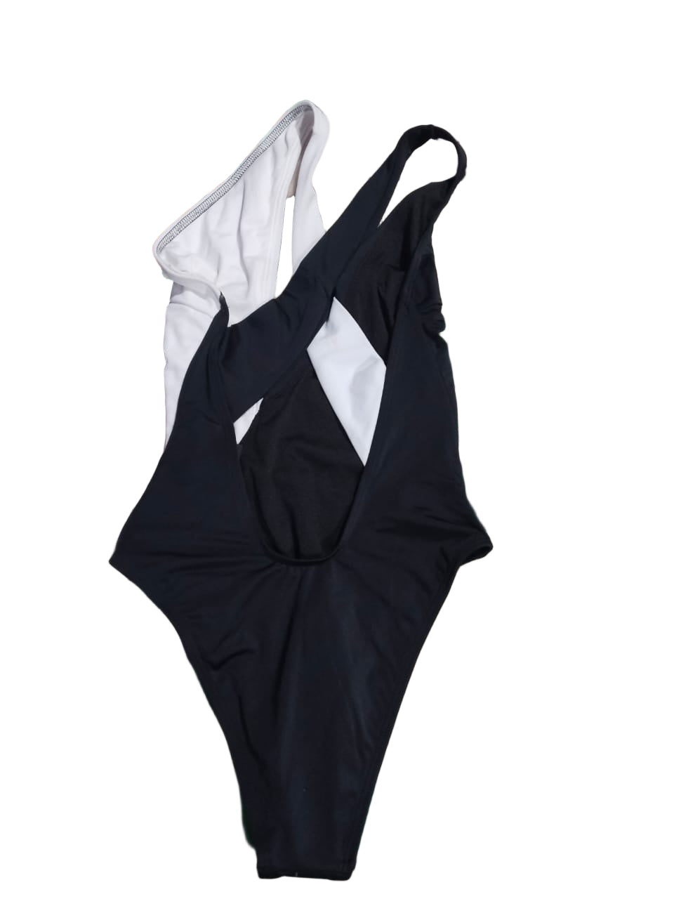 CARVICO|S|BUST 13|Asymmetrical Two Tone One Piece Swimsuit