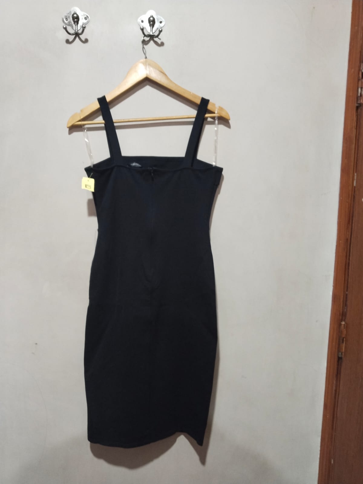 SHINE STAR|M|BUST 15| Straight Pencil Silhouette Black Sexy Dress