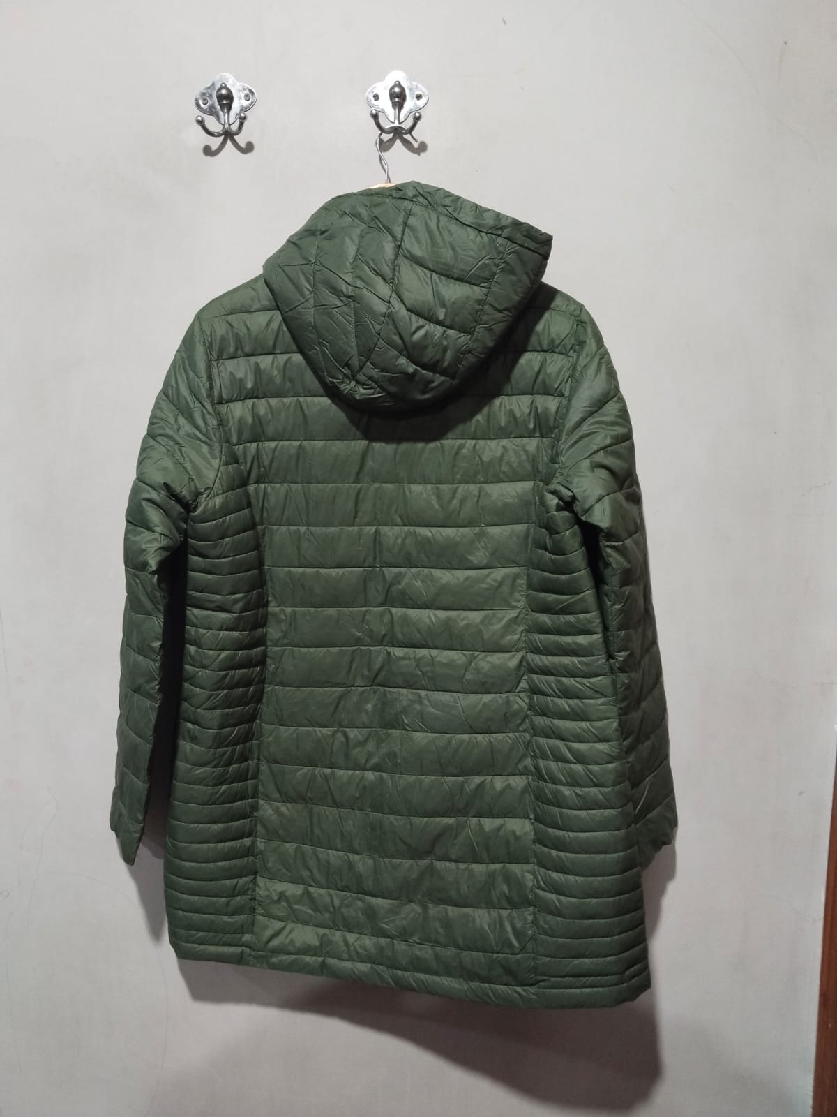 NEXT OUTERWEAR|XL|BUST 22|Green Longline Quilted Hooded Puffer Coat