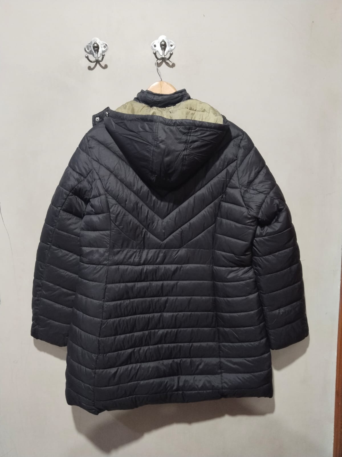 CAROLINE MORGAN|XL|BUST 23|Black Lightweight Padded Mid Length Jacket