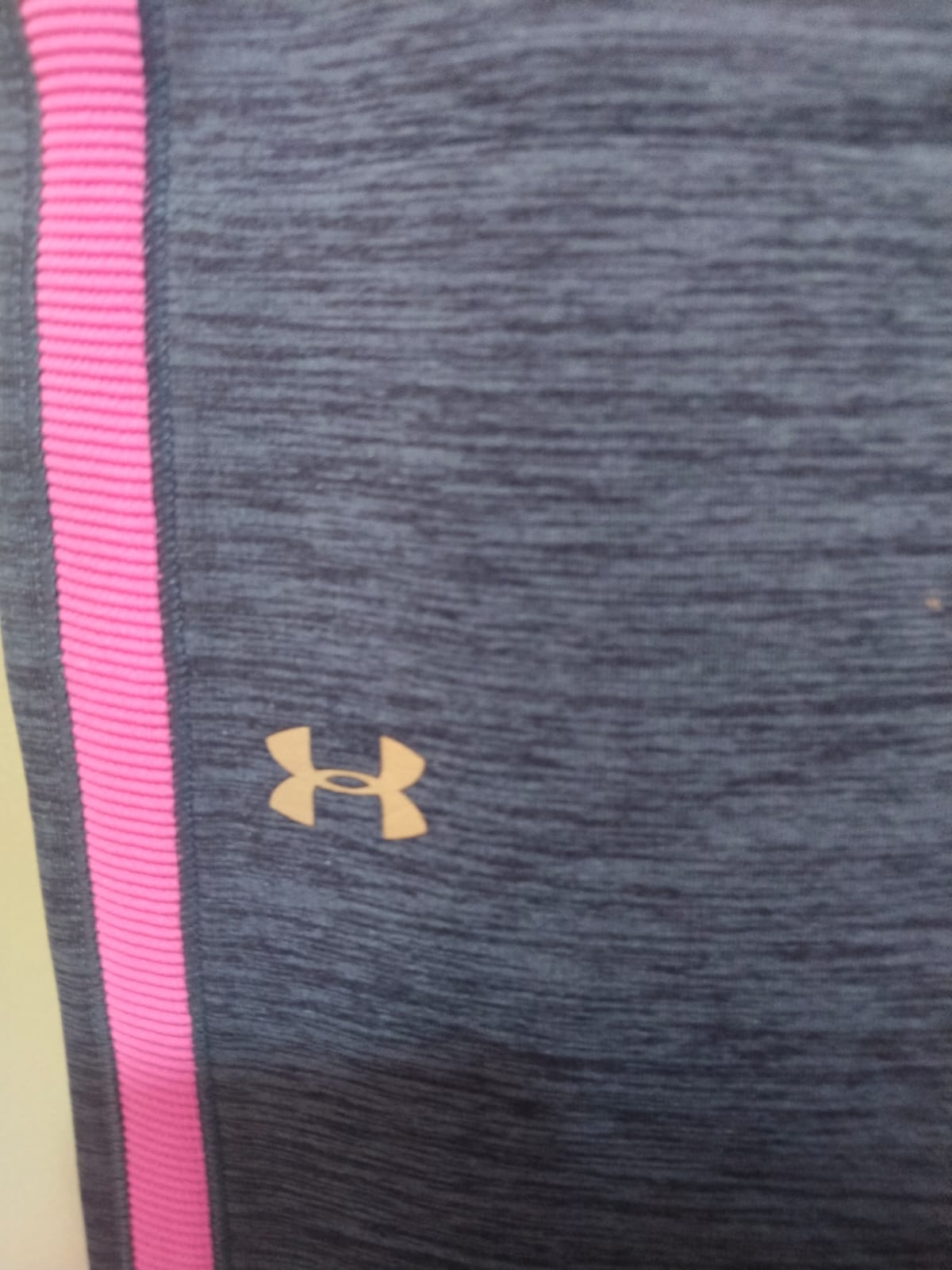 UNDER ARMOUR|L|WAIST 30| Navy Blue Hot Pink Insert Space Dye Athletic Pants
