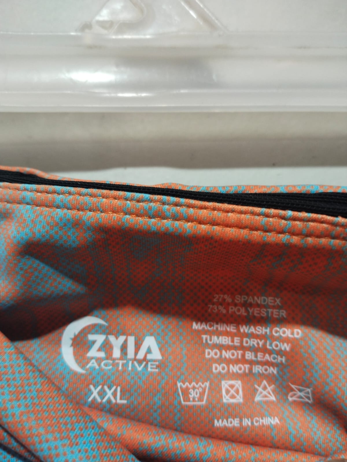 ZYIA ACTIVE|XXL|WAIST 30| Light & Tight Orange Weave High Rise 7/8 Leggings
