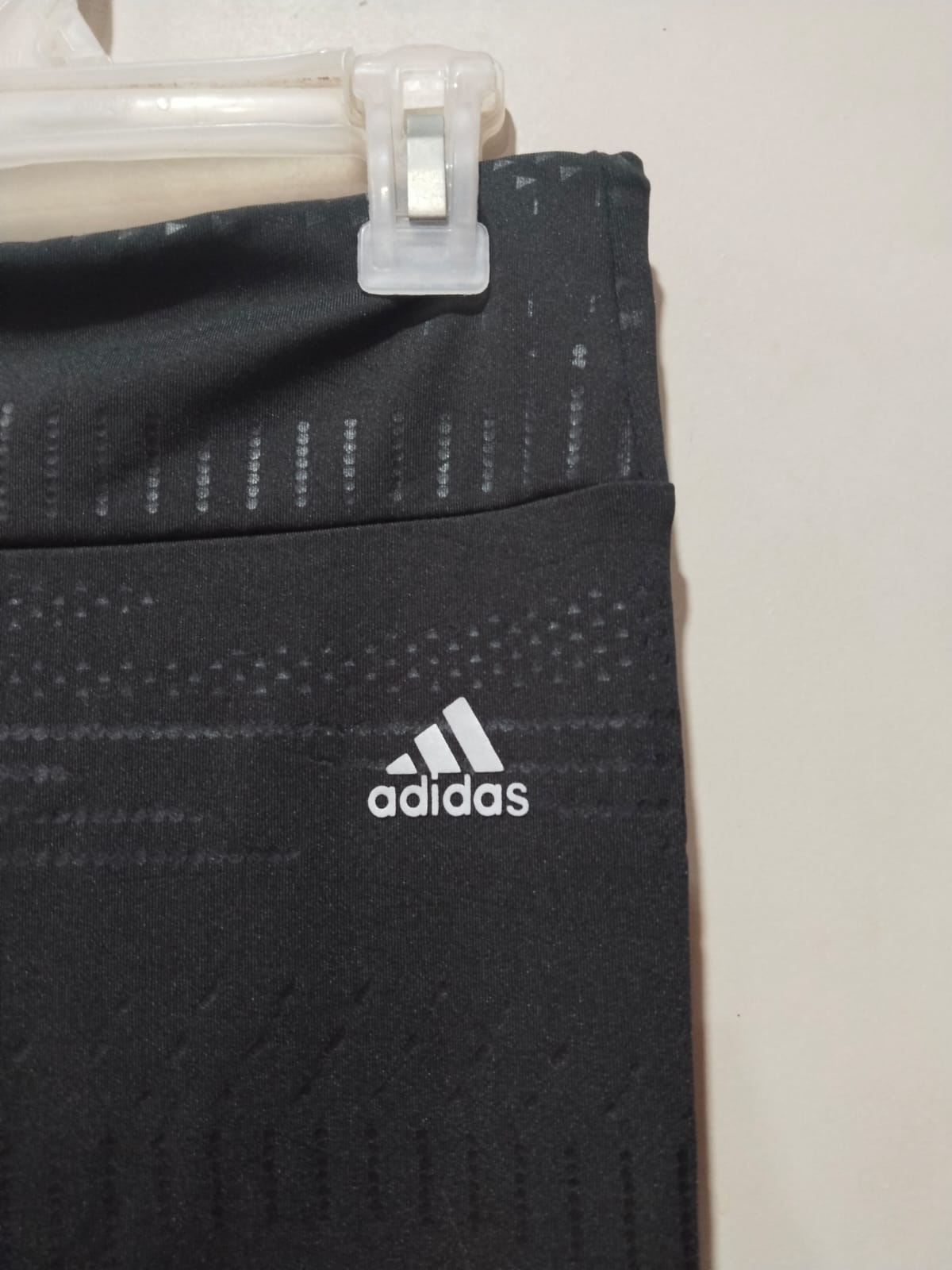 ADIDAS|S|WAIST 26|Optime Training Croc Emboss 7/8 Tight Black
