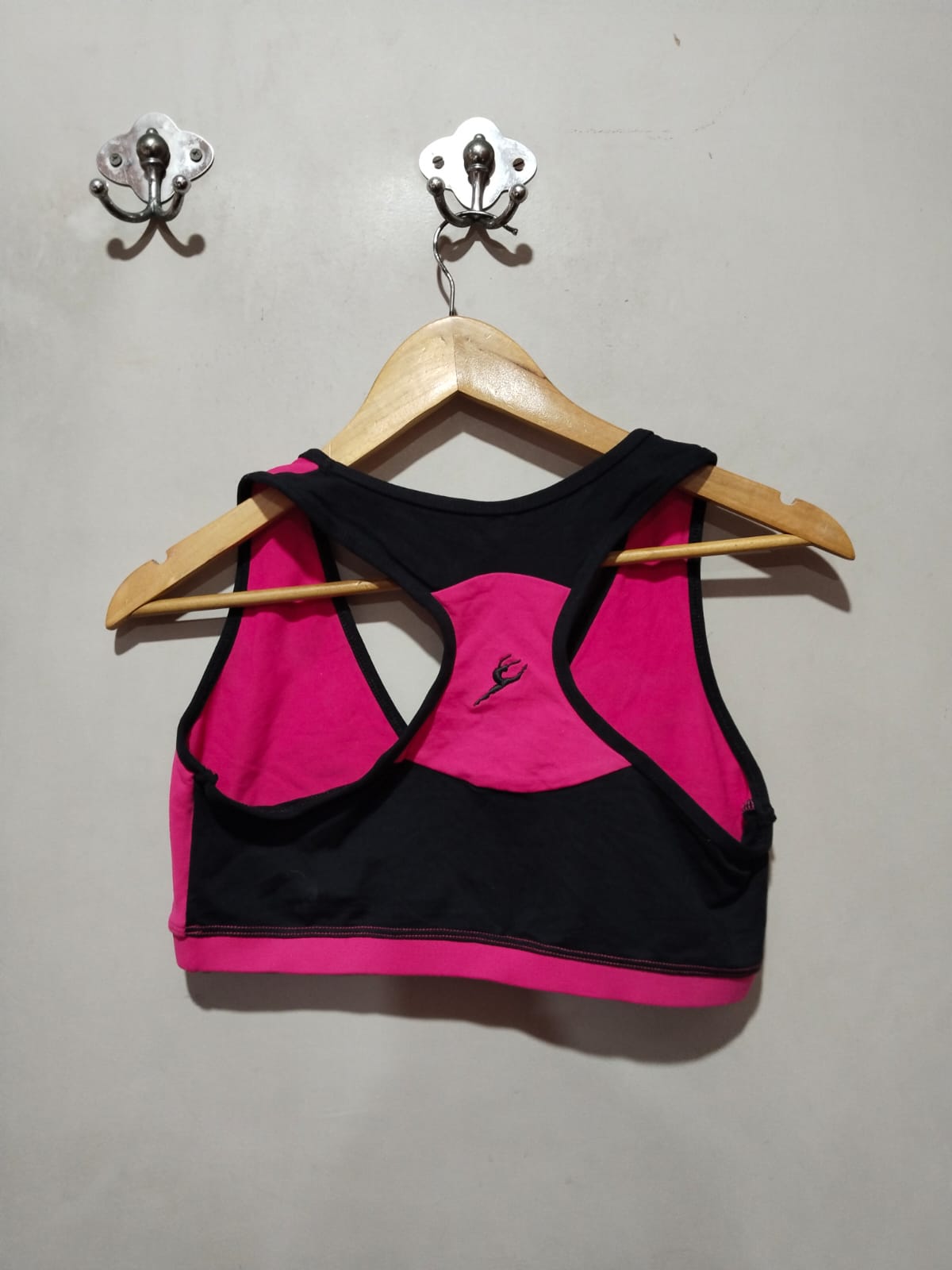 ENERGETIKS|M/L|BUST 15|Women's Pink and Black Racerback Sports Bra