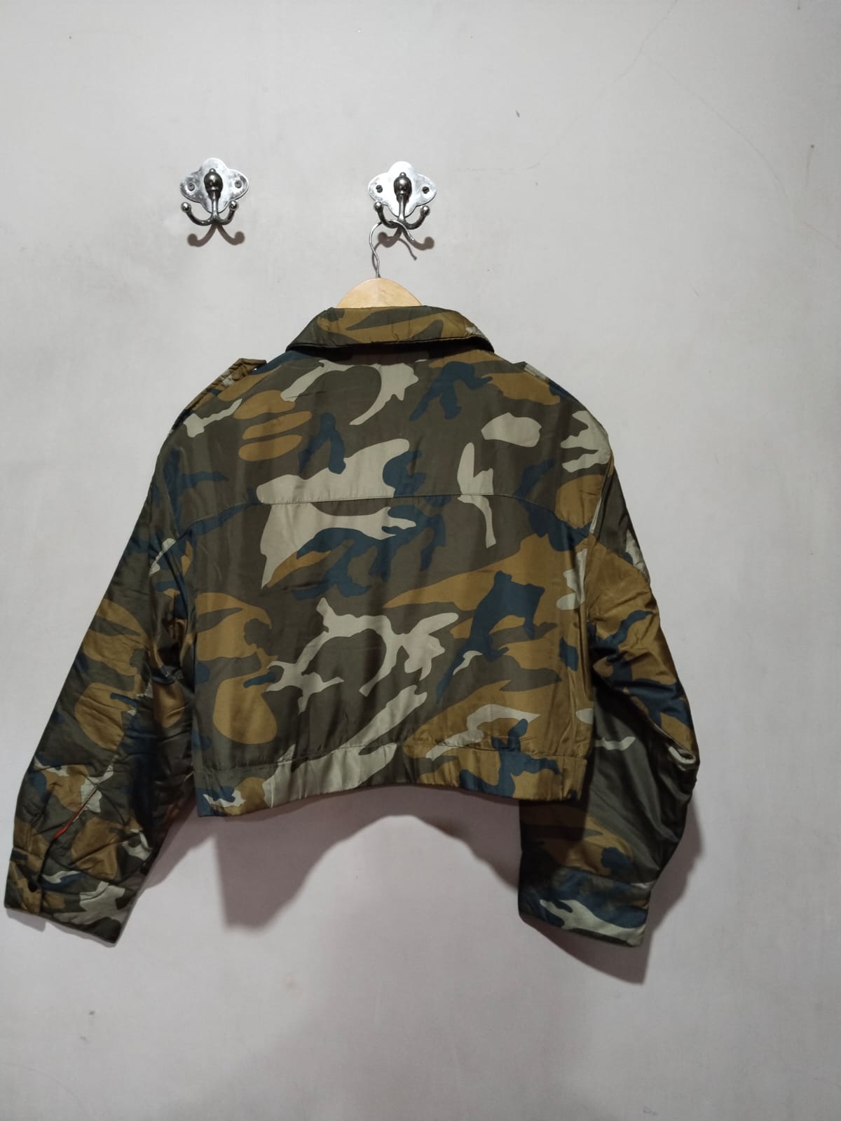 ZARA |S/M|BUST 23|CROPPED CAMOUFLAGE BOMBER JACKET