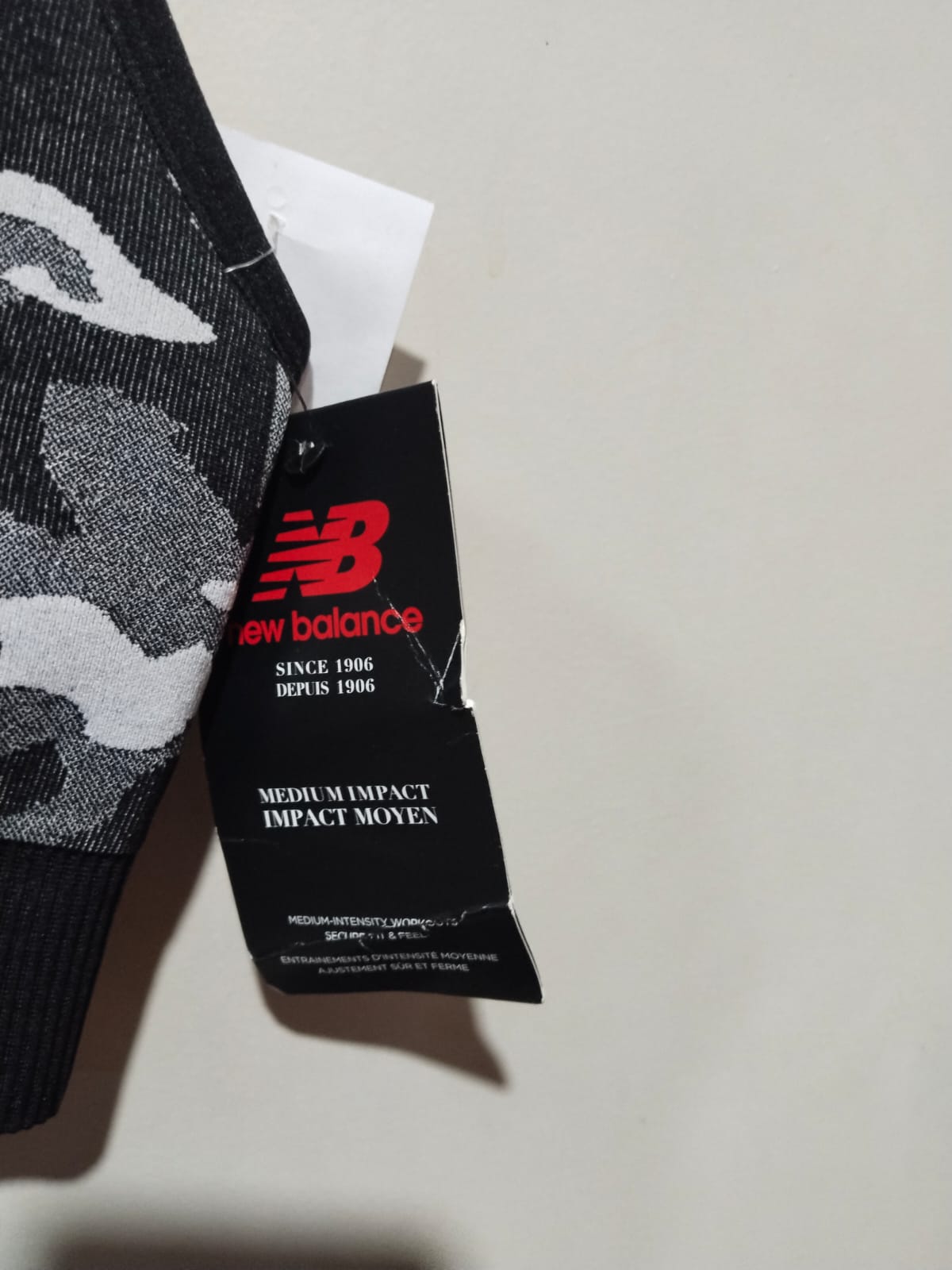 NEW BALANCE|S/M|BUST 12.5|CAMOUFLAGE RACERBACK SPORTS BRA