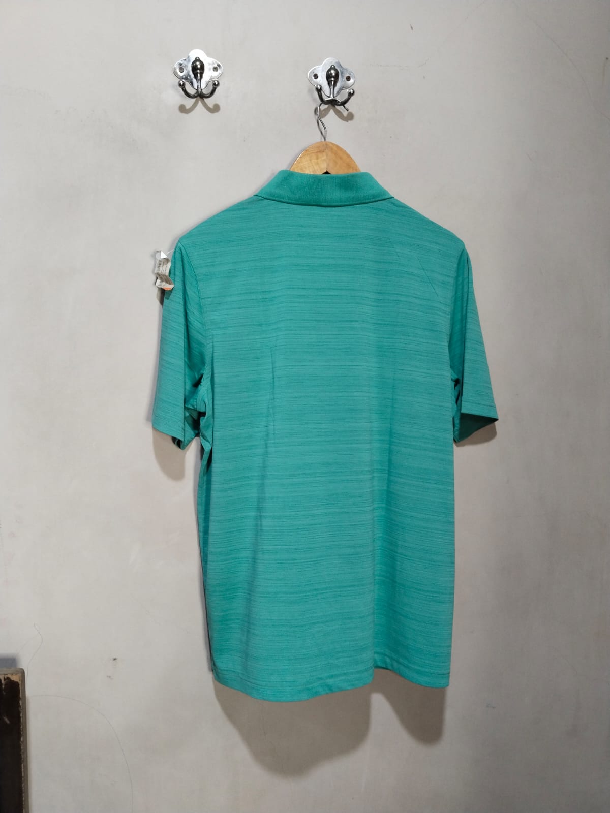 CROFT&BARROW|M|BUST 21|TEAL HEATHERED PERFORMANCE POLO SHIRT