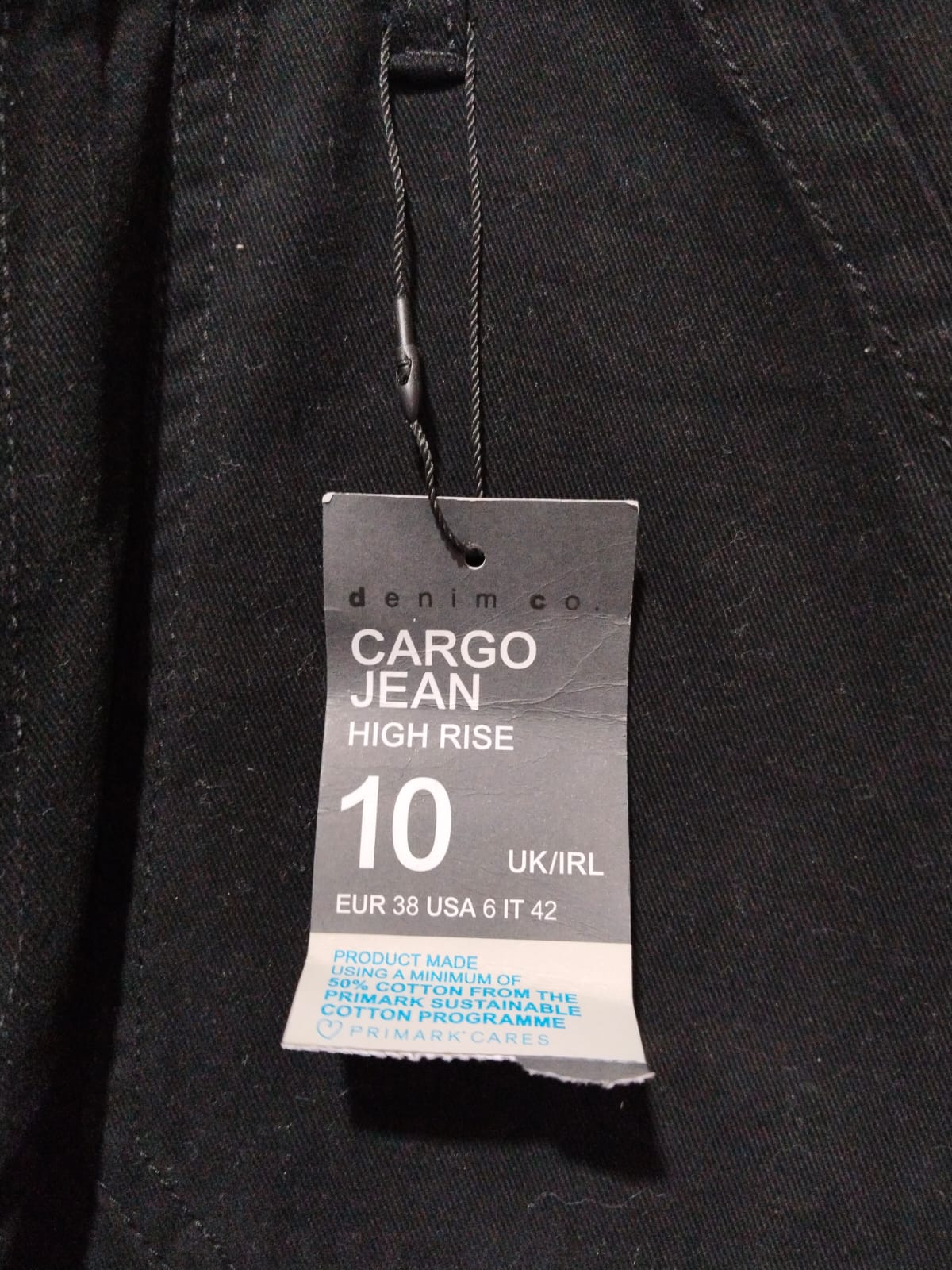 PRIMARK DENIMCO|M|WAIST 30|Black Wide Leg Cargo Trousers