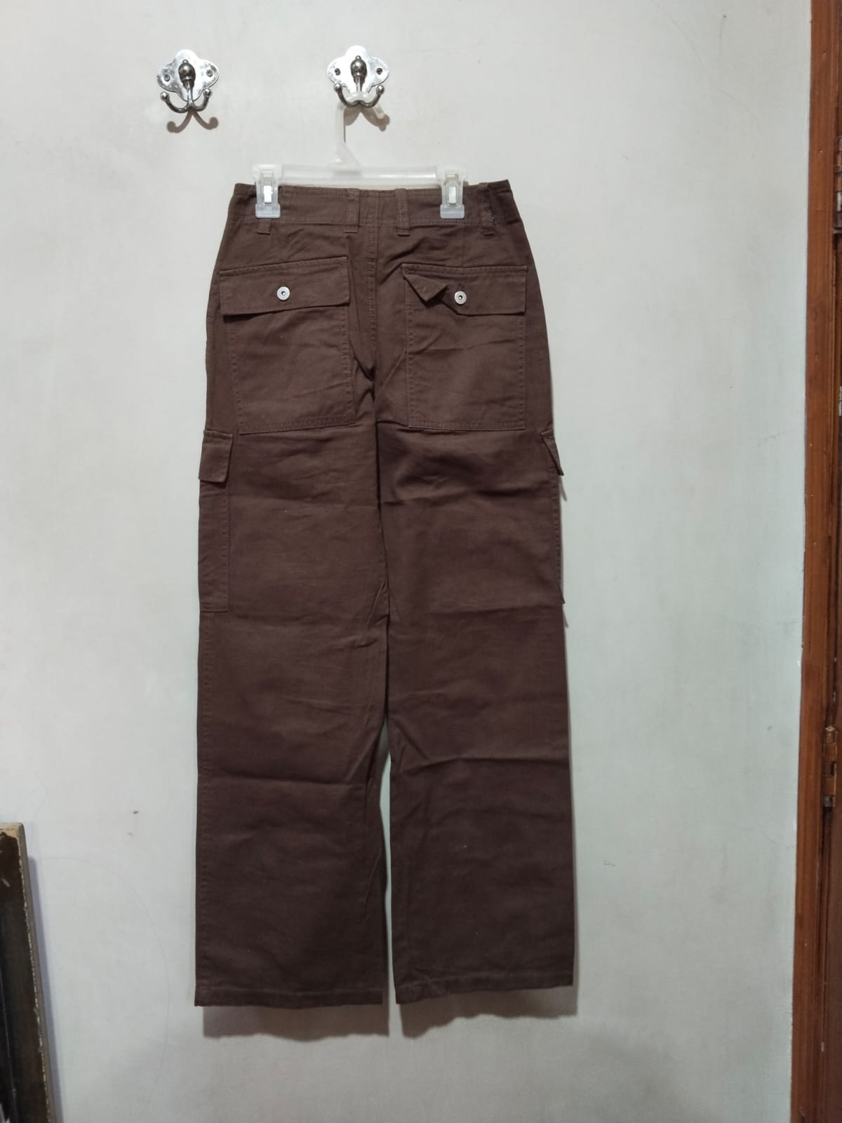 JAY JAYS CARGO|S|WAIST 28|Chocolate Brown Wide Leg Cargo Pants