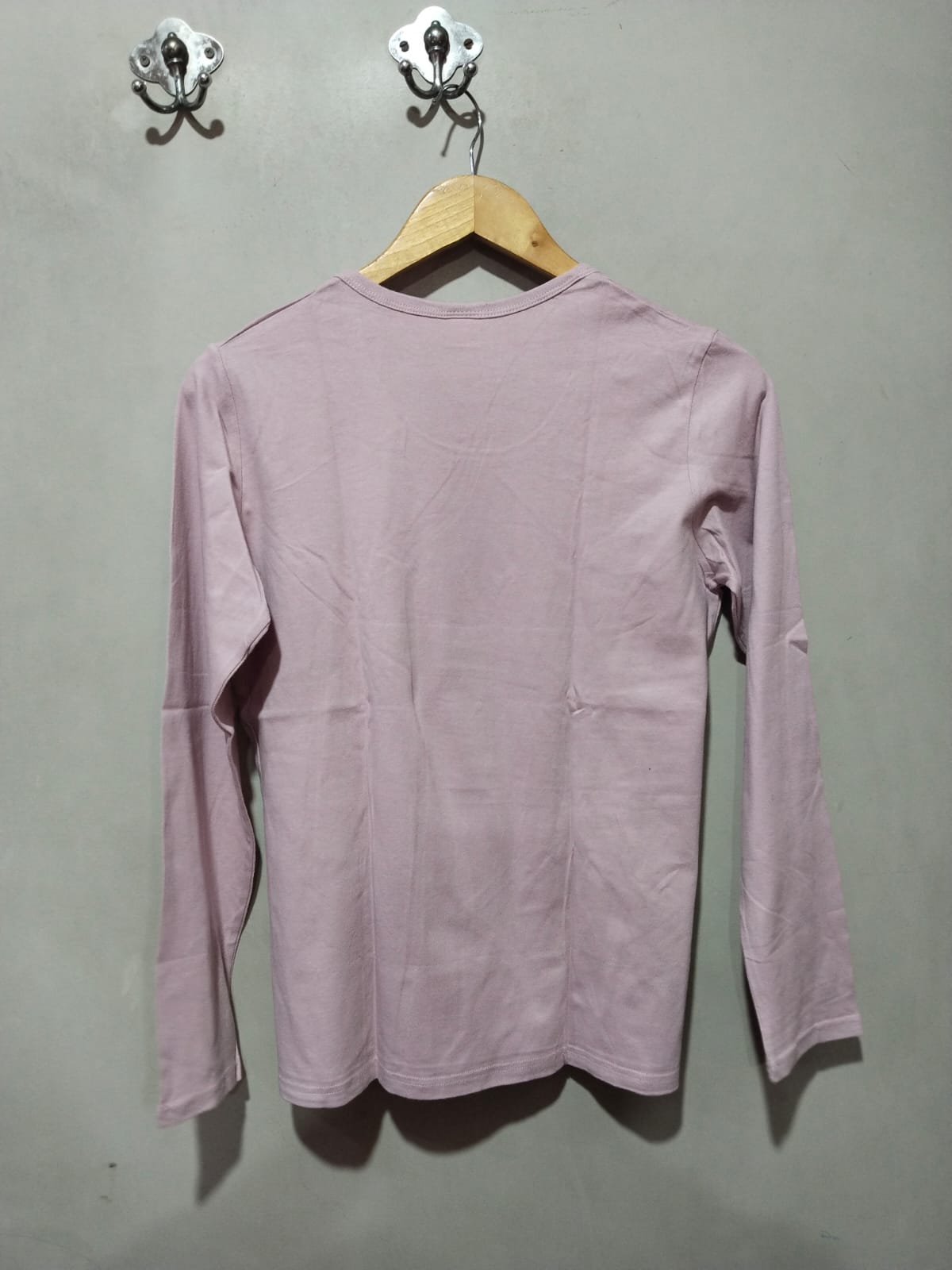 ORGANICS BY SERRA|M|BUST 18.5|Dusty Pink Long-Sleeved T-Shirt
