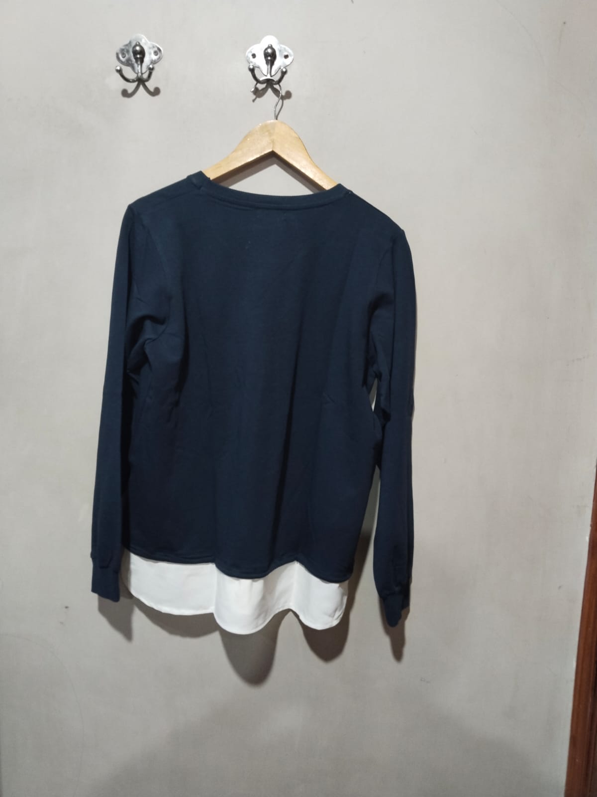COTTONISSIMO|L|BUST 21|NAVY BLUE GRAPHIC SWEATSHIRT