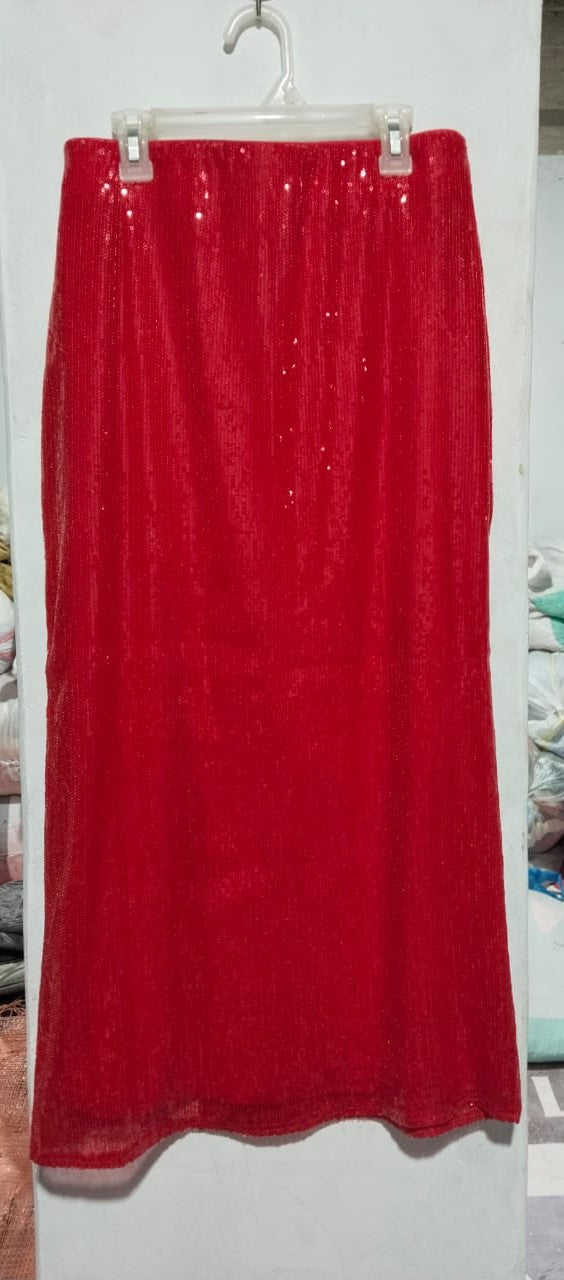 A NEW DAY |S/M|WAIST 28|RED SEQUIN MIDI SKIRT