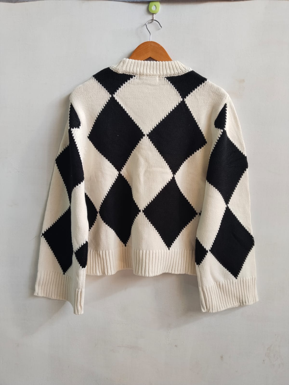 NAKD|S/M|BUST 20|Oversized Checkered Knitted Sweater