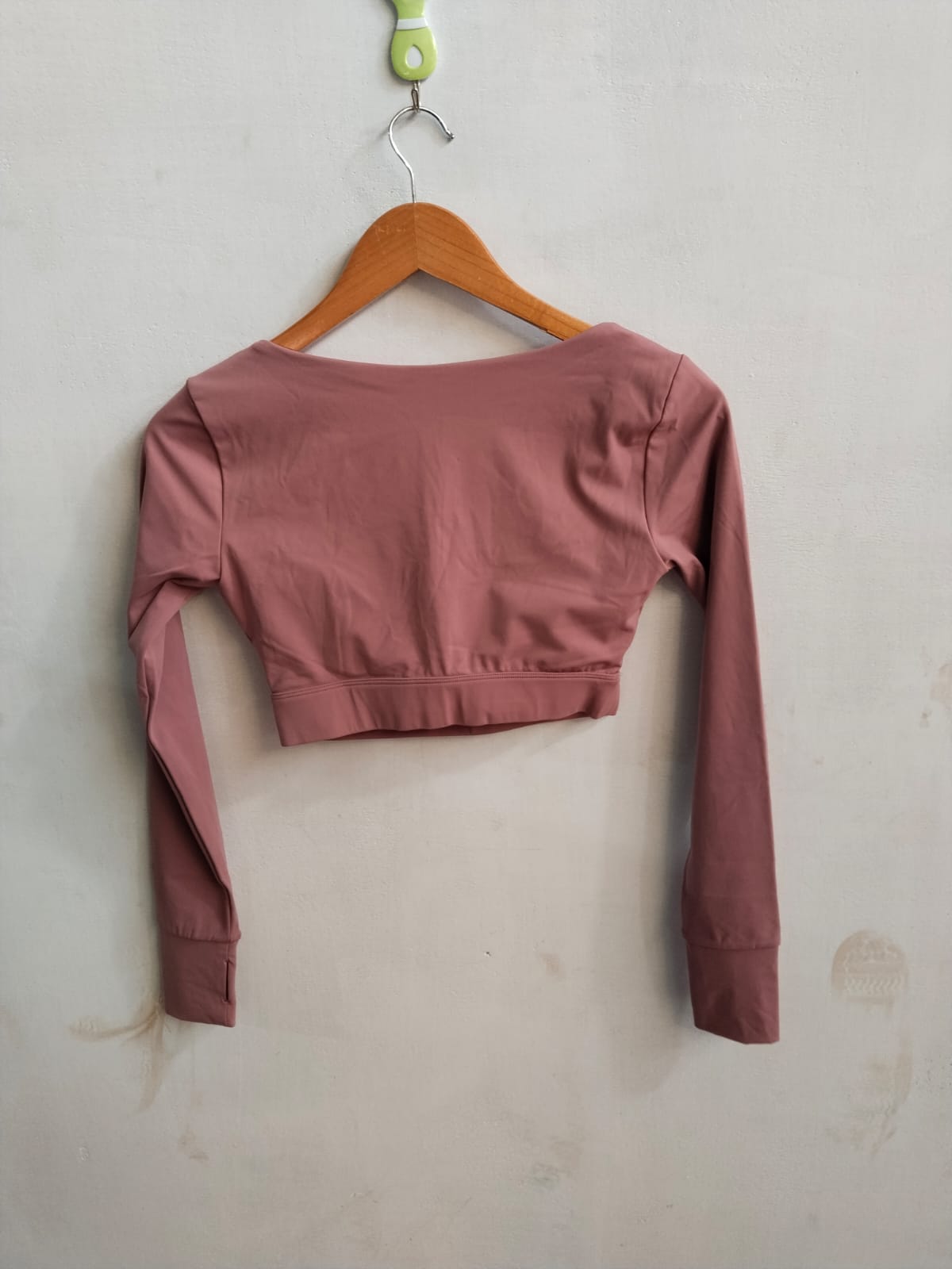 MISSY SPORT|S|BUST 14|RIBBED CROPPED LONG SLEEVE TEE