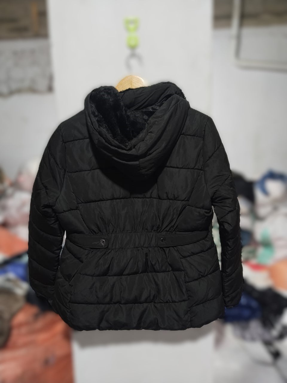 NEWLOOK|M|BUST 20|BLACK HOODED PUFFER JACKET