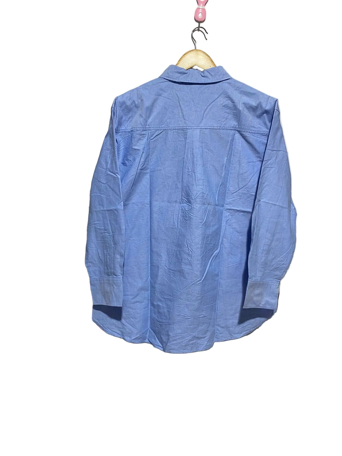 H&M|M|BUST 23|Blue Cotton Long-Sleeve Shirt