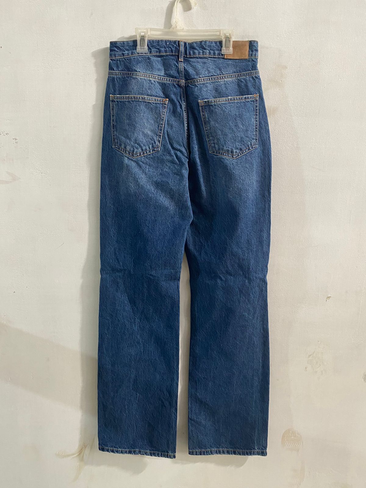 ZARA|M|WAIST 30|RIPPED WIDE-LEG JEANS