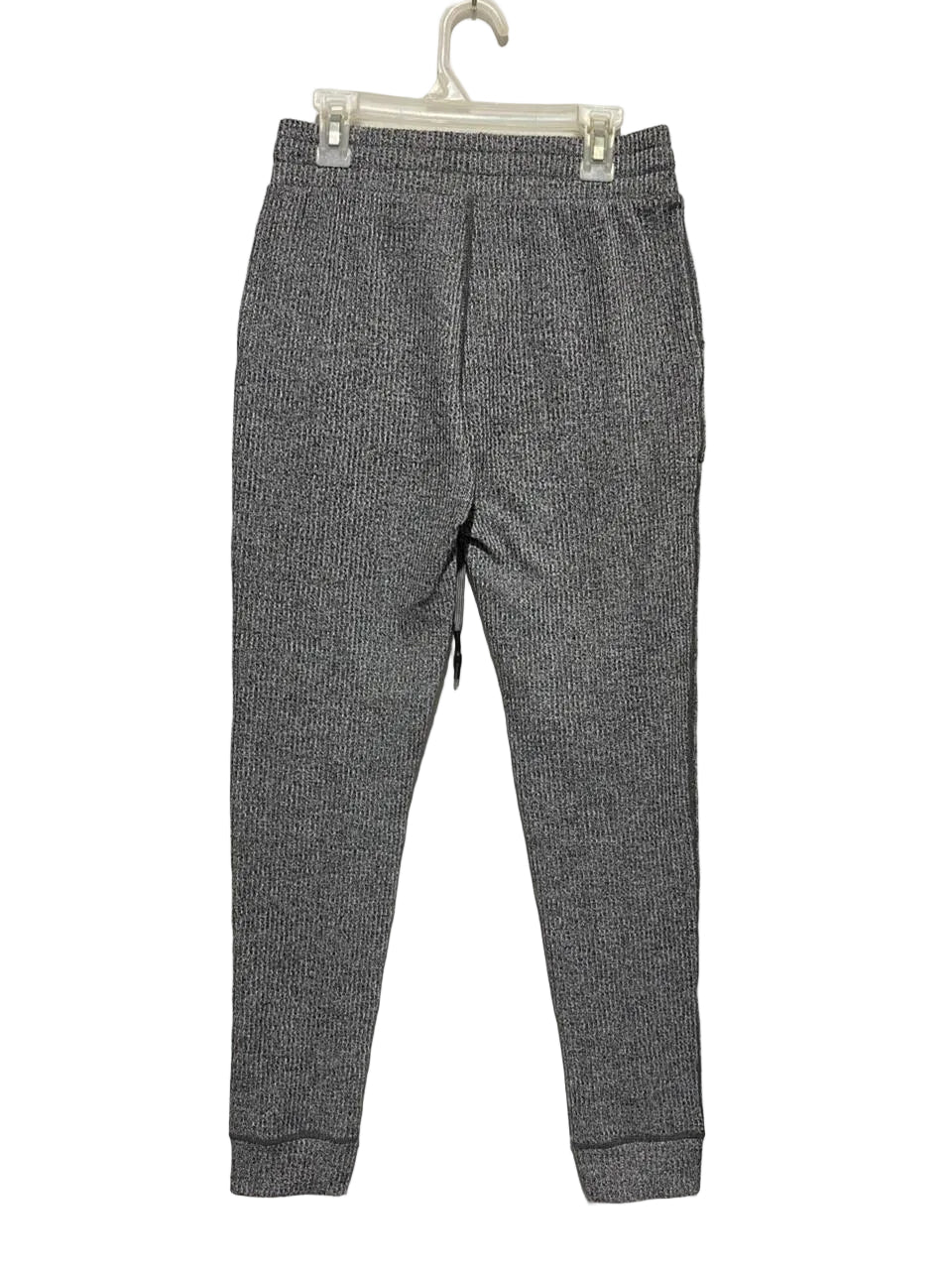 ECHT|S|WAIST 26|GREY RIBBED JOGGERS WITH DRAWSTRING