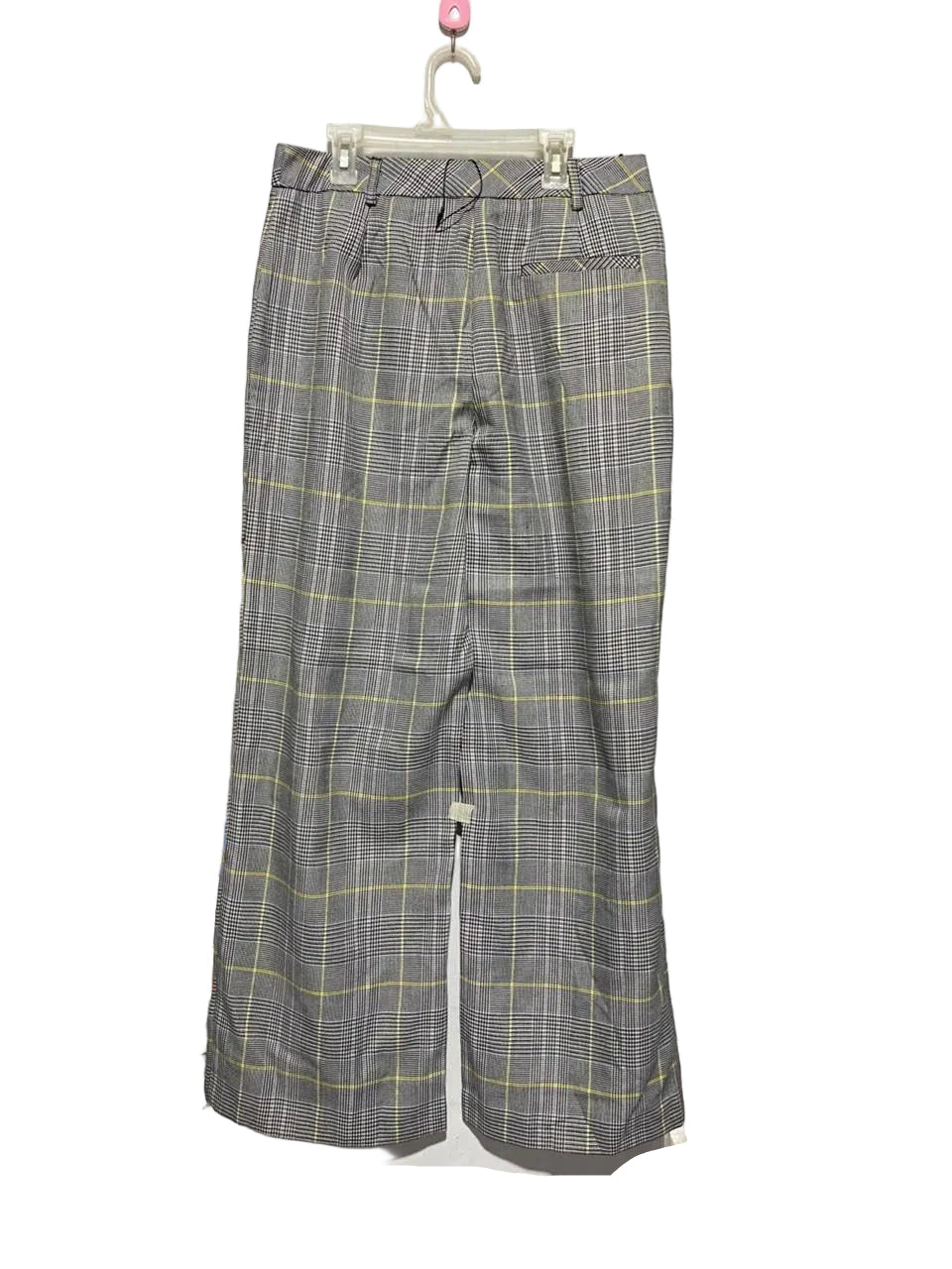 PRIMARK|M|WAIST 30|GREY PRINCE OF WALES CHECK WIDE-LEG TROUSERS