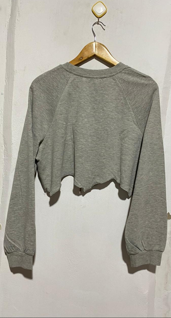 SHEIN |L|BUST 22|GREY CROPPED "FRIENDS" SWEATSHIRT