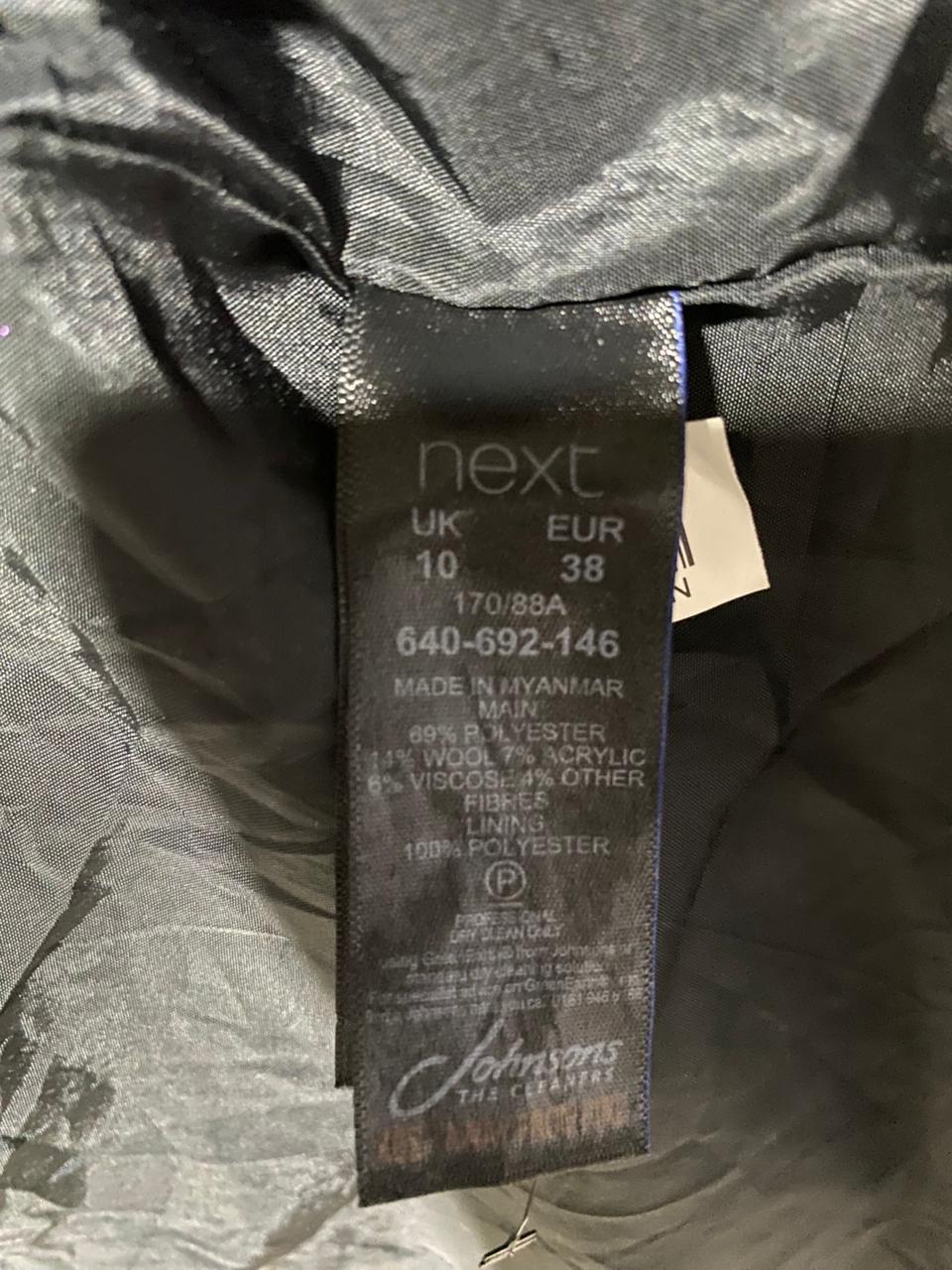 NEXT|M|BUST 19| BROWN CHECK KAI WOOL-BLEND HOUNDSTOOTH-CHECK COAT