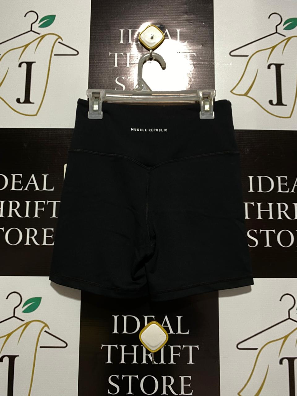 MUSCLE REPUBLIC|S|WAIST 24|BALANCE LIVE SHORTS - BLACK