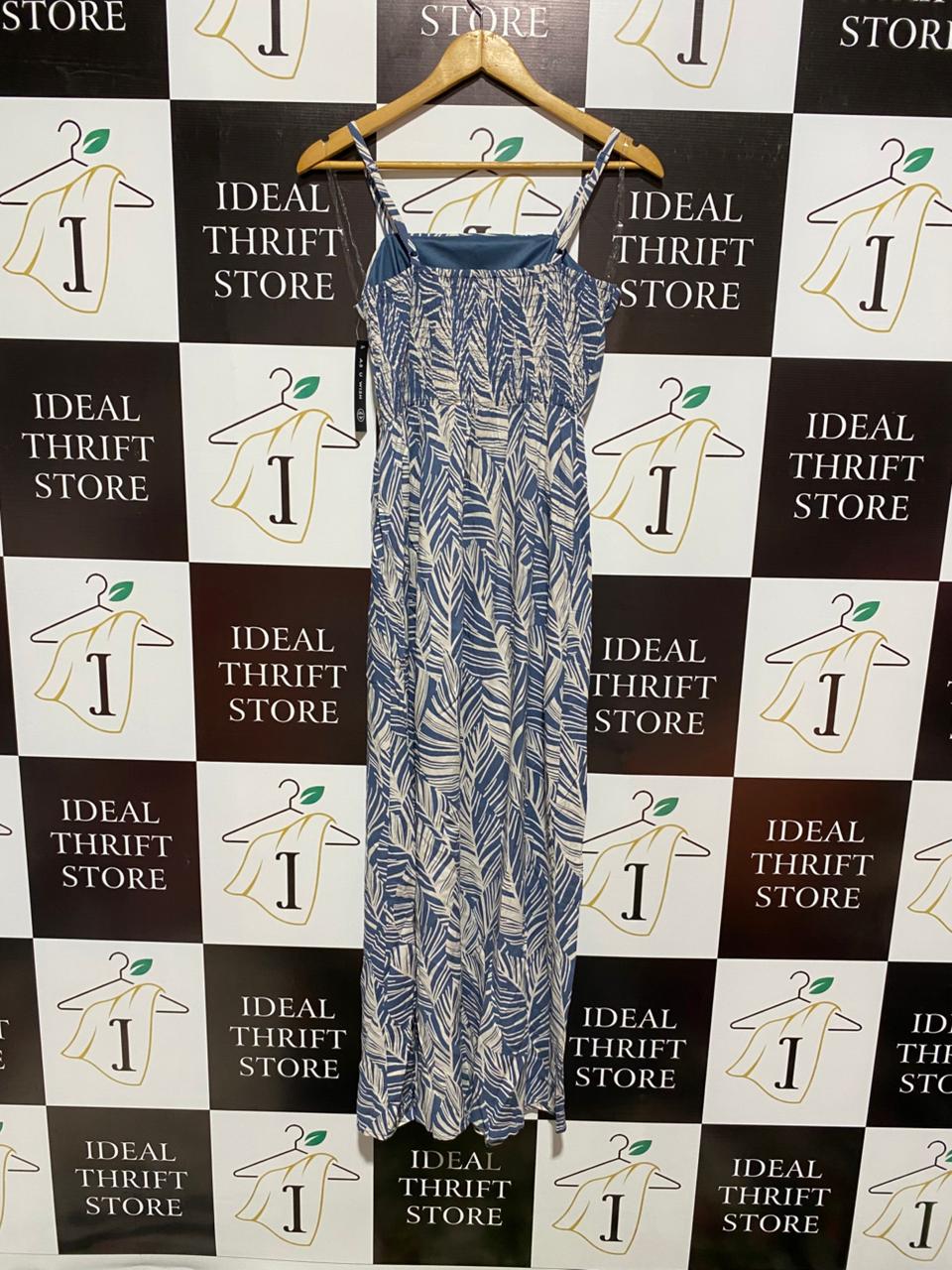 AS U WISH|S|BUST 15| Juniors' Lily Rose Squareneck Molded Cup Side Slit Midi Dress