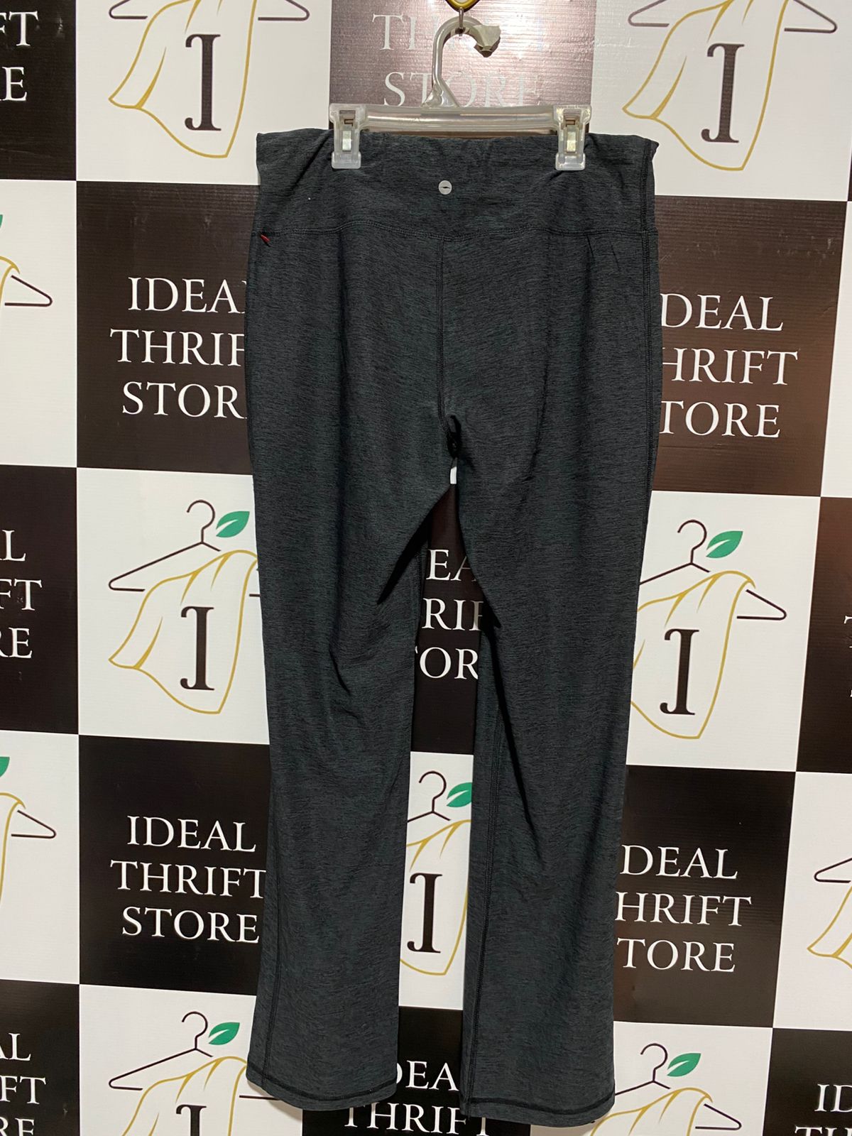 AVIA |L| WAIST 32| C8| HEATHERED BLACK FLARE YOGA PANTS