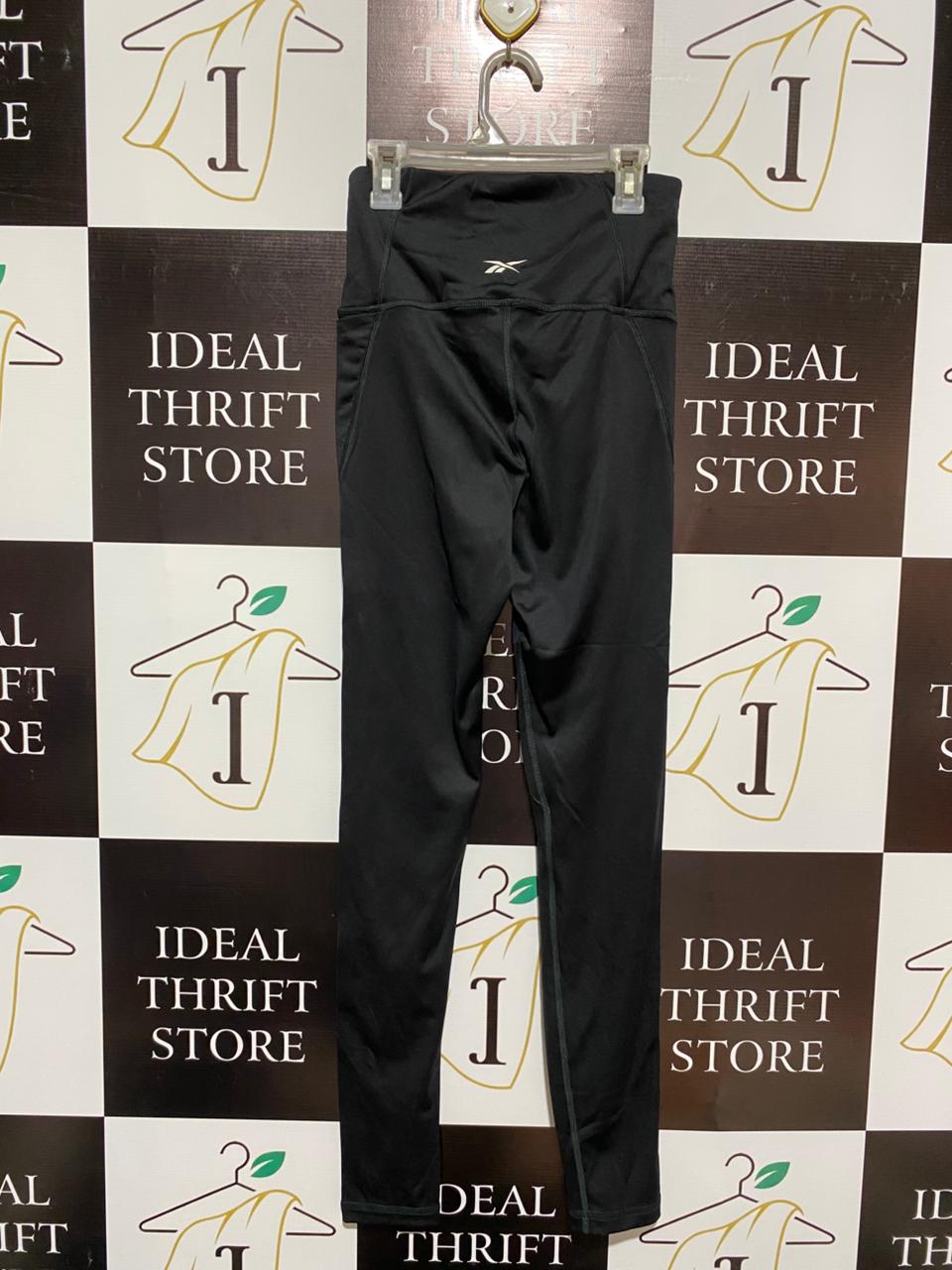 REEBOK|S|WAIST 24|WOMEN'S BLACK HIGH-RISE SCULPTING PERFORMANCE LEGGINGS