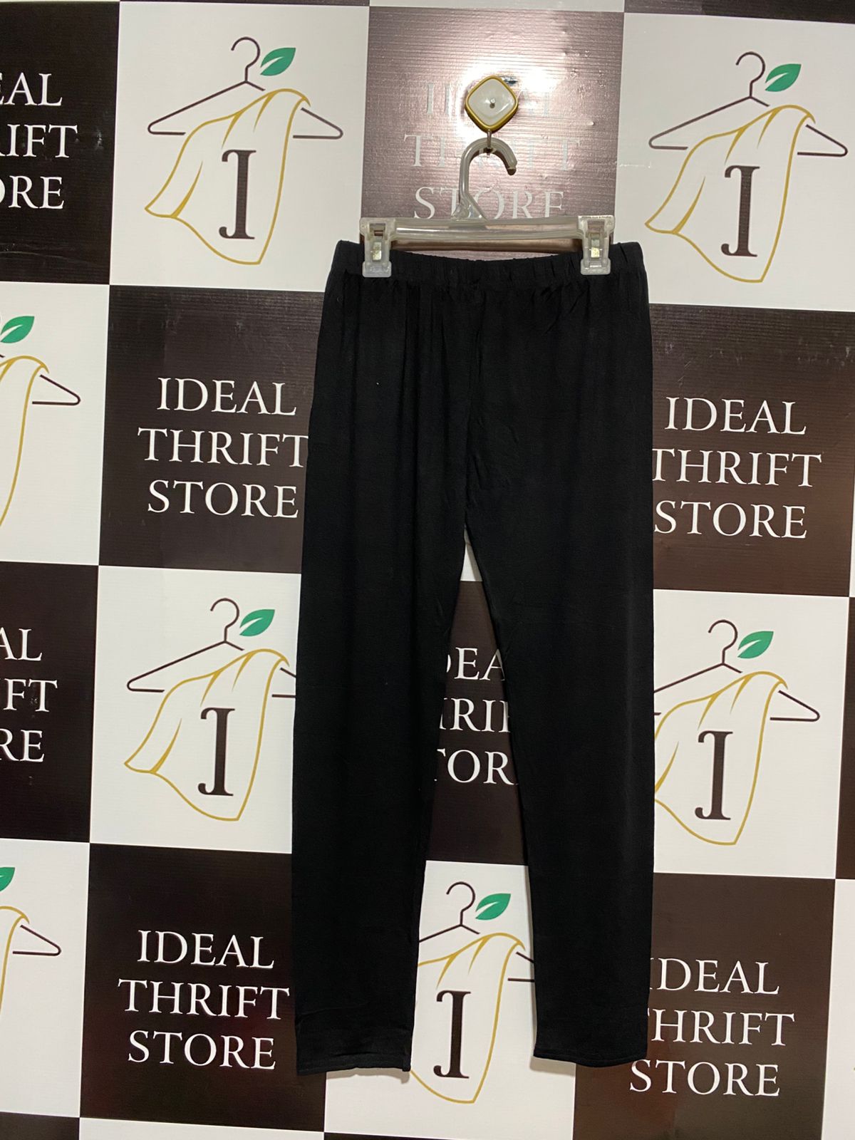 PRETTY SMART|L|WAIST 24|WOMEN'S BLACK HIGH-WAISTED PONTE KNIT PULL-ON TROUSERS