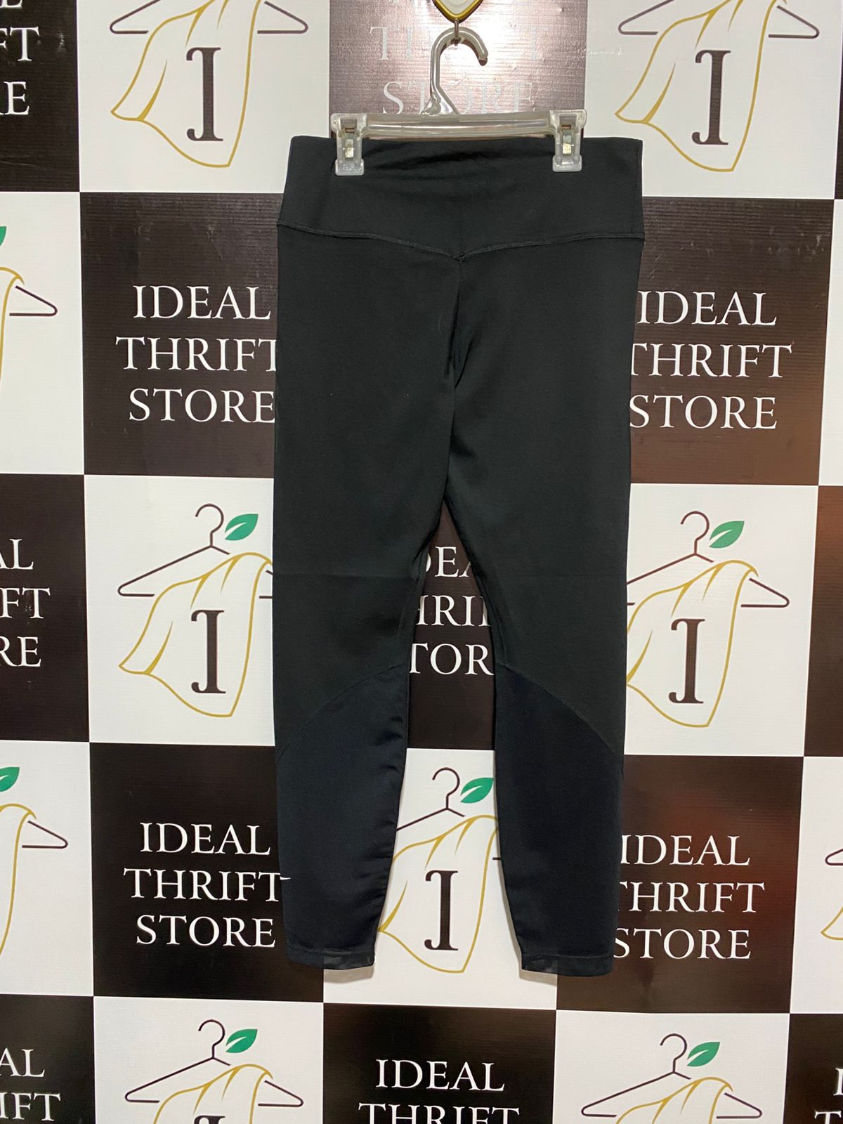 NIKE DRIFIT|M|WAIST 28|WOMEN'S BLACK HIGH-WAISTED SEAMLESS ATHLETIC LEGGINGS