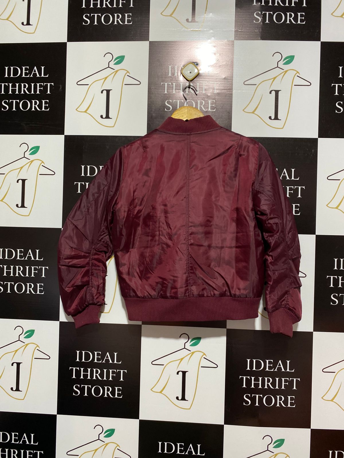 Burgundy Bomber Jacket |S|BUST 20|