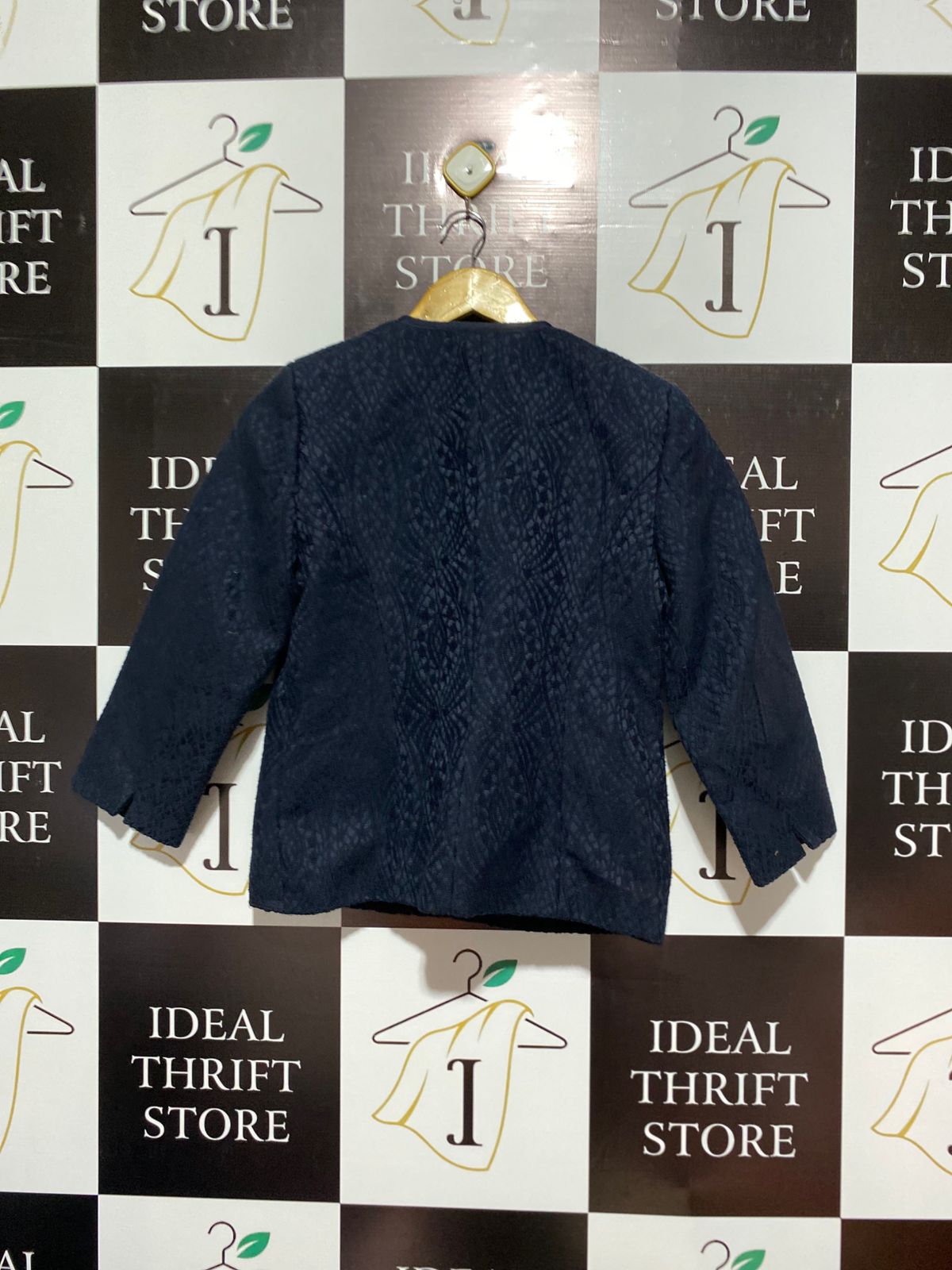 PAUL COSTELLOE|XS|BUST 17|navy blue cropped jackets