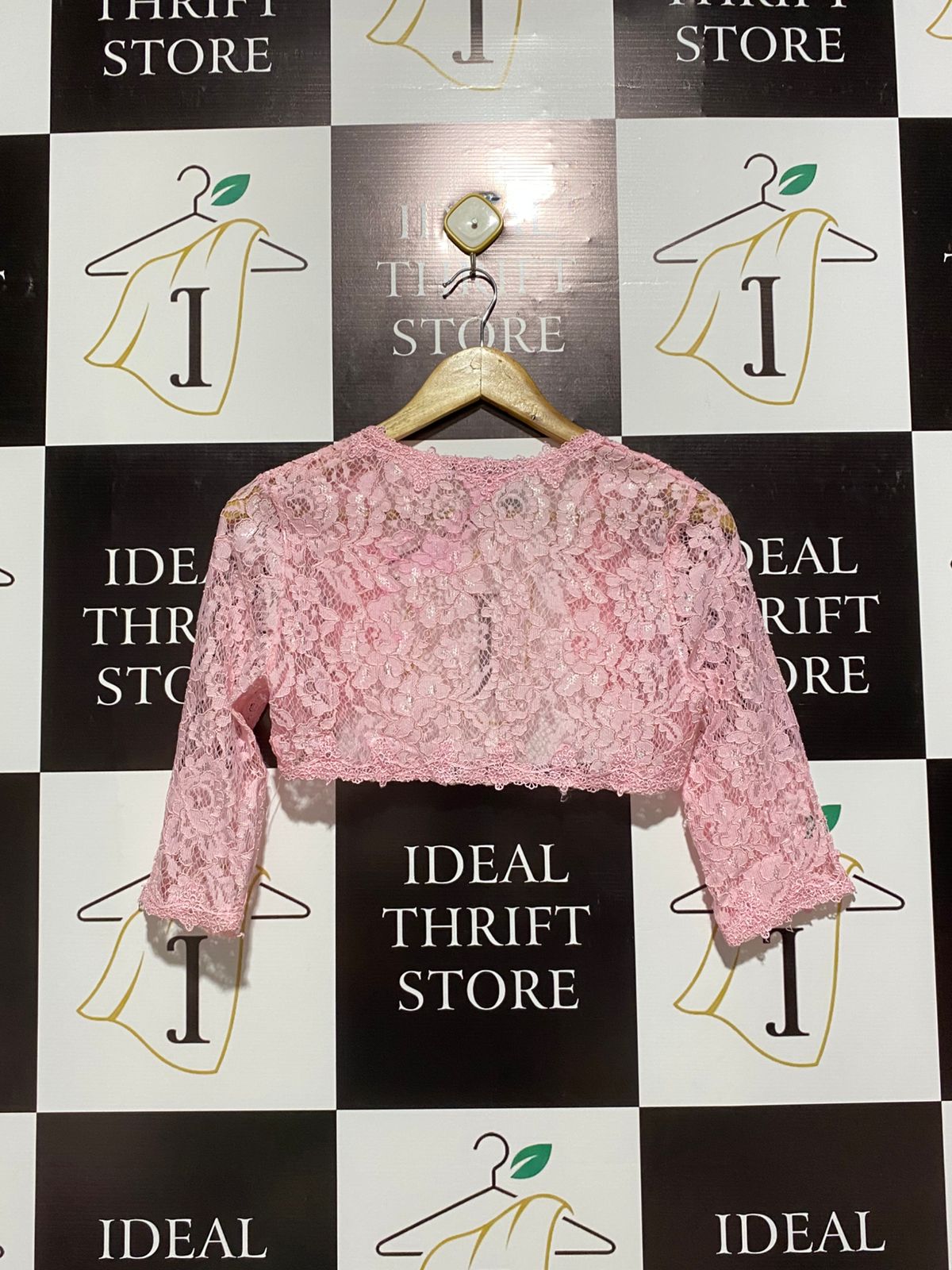 JUSDEPOM |S\M| BUST 17| Women's Sheer Floral Lace Open Front Shrug