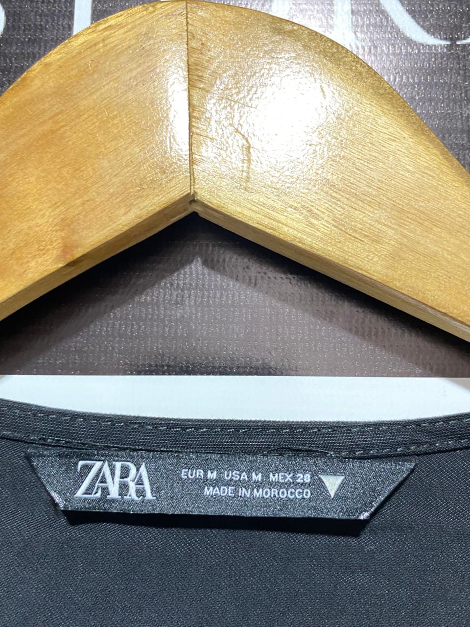 ZARA |M| BUST 19| Black Flowy Mini Dress