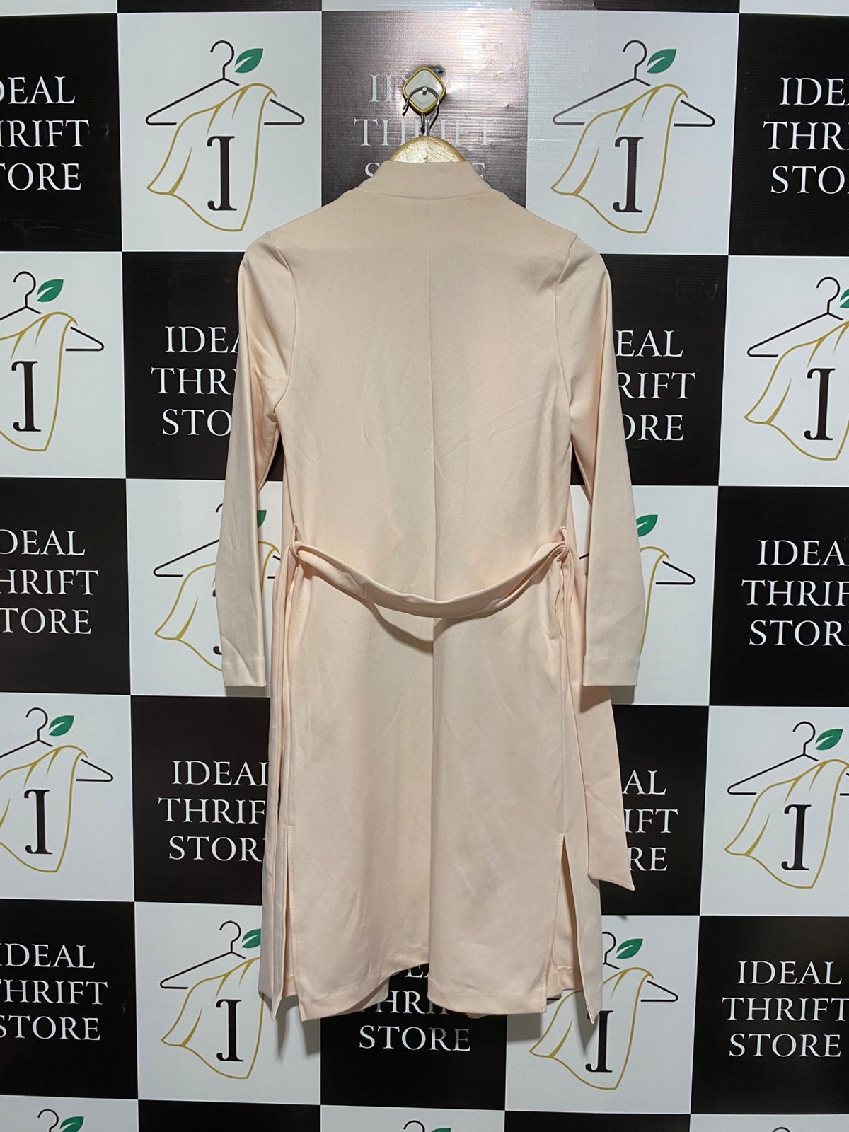 NEW LOOK |S| BUST 17| pale pink waterfall duster jacket