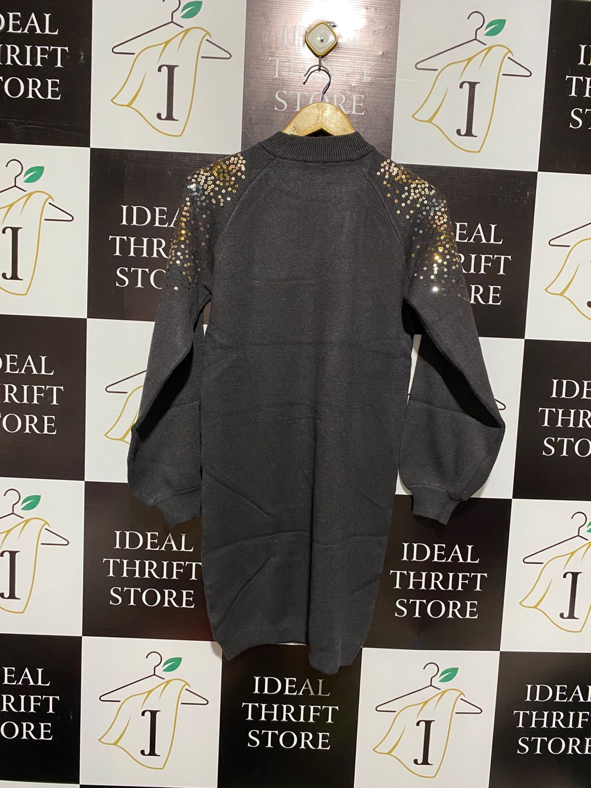 NEXT |M|BUST 18| Dark Grey Knit Sweater Dress